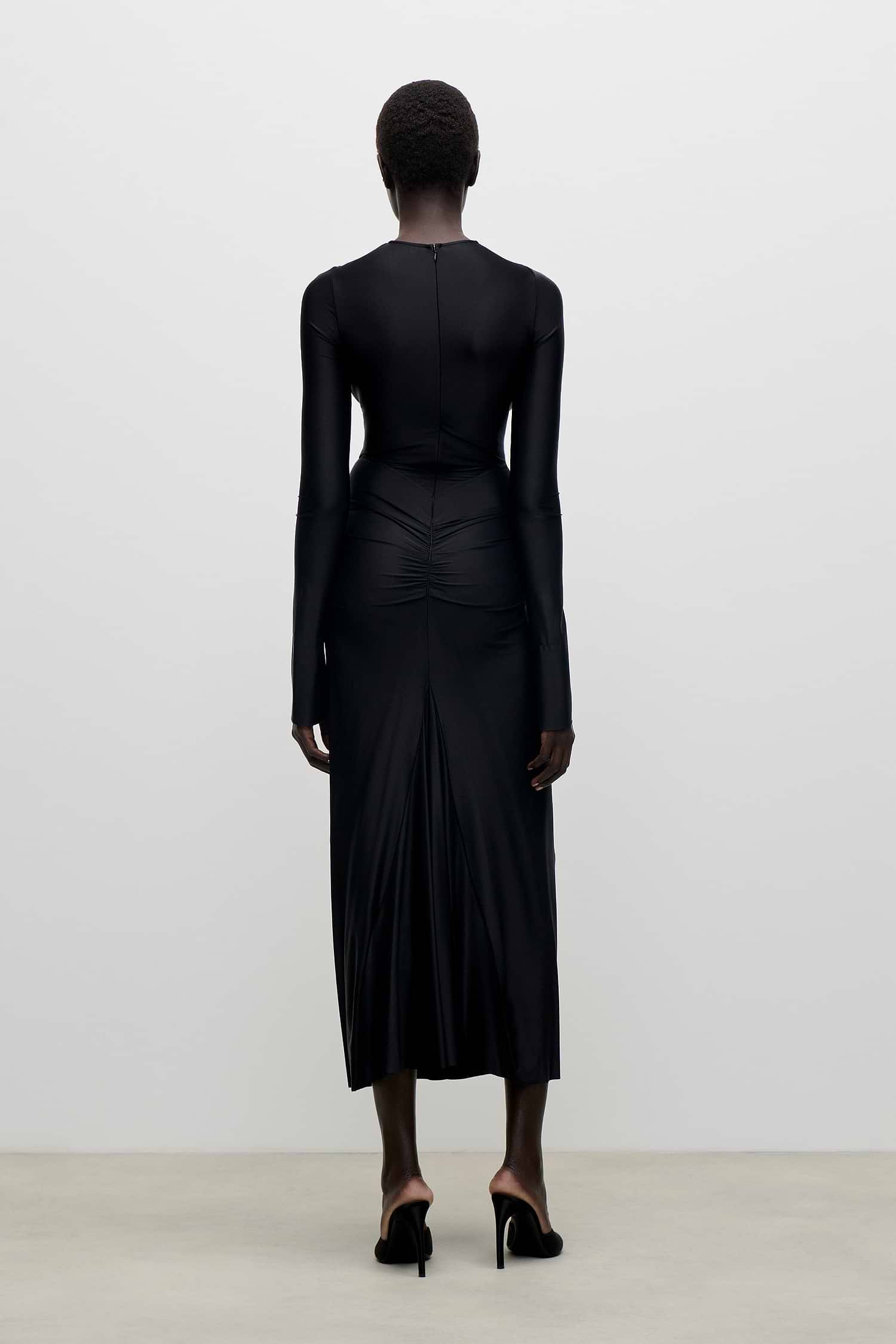 Frances Midi Dress In Black