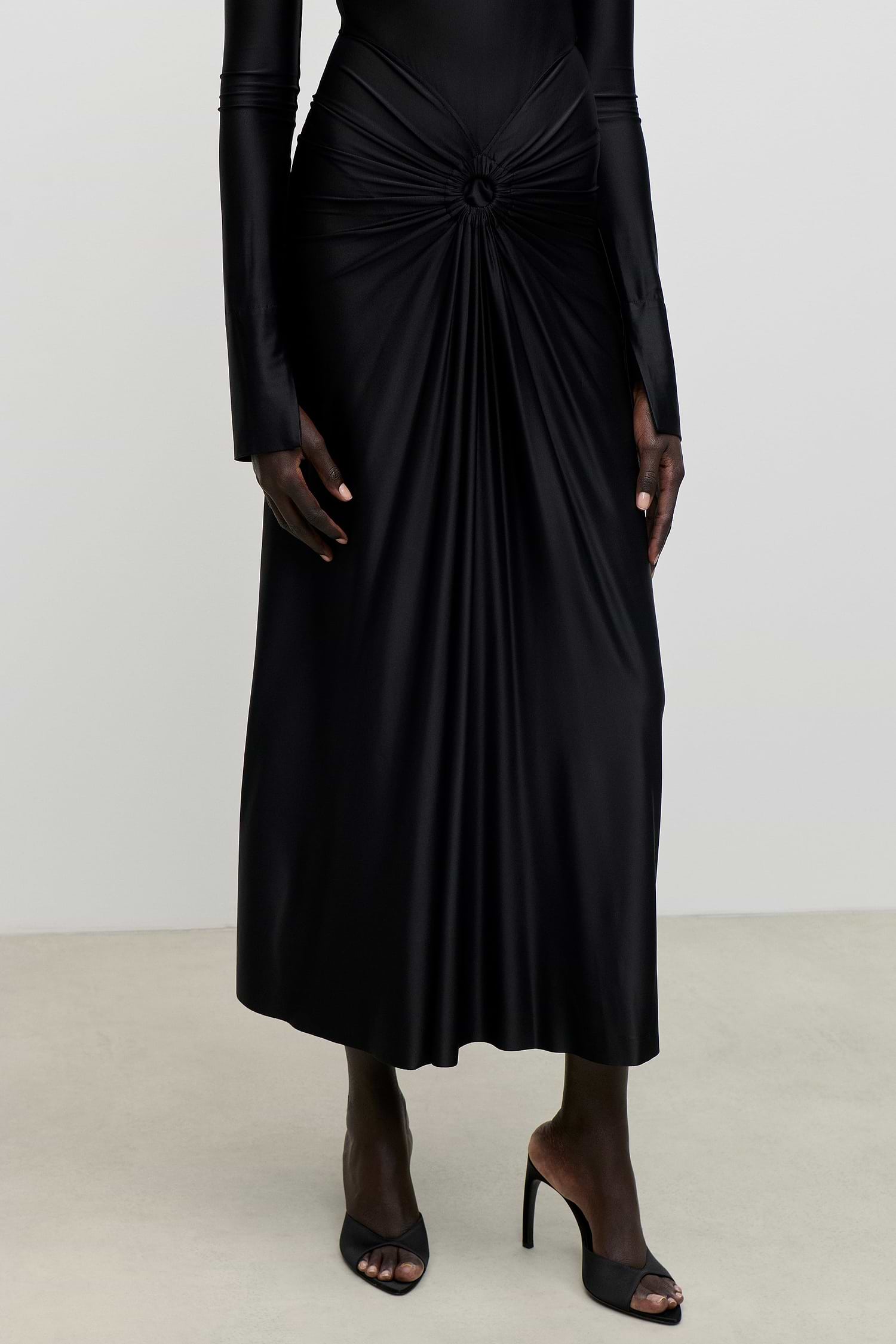 Frances Midi Dress In Black