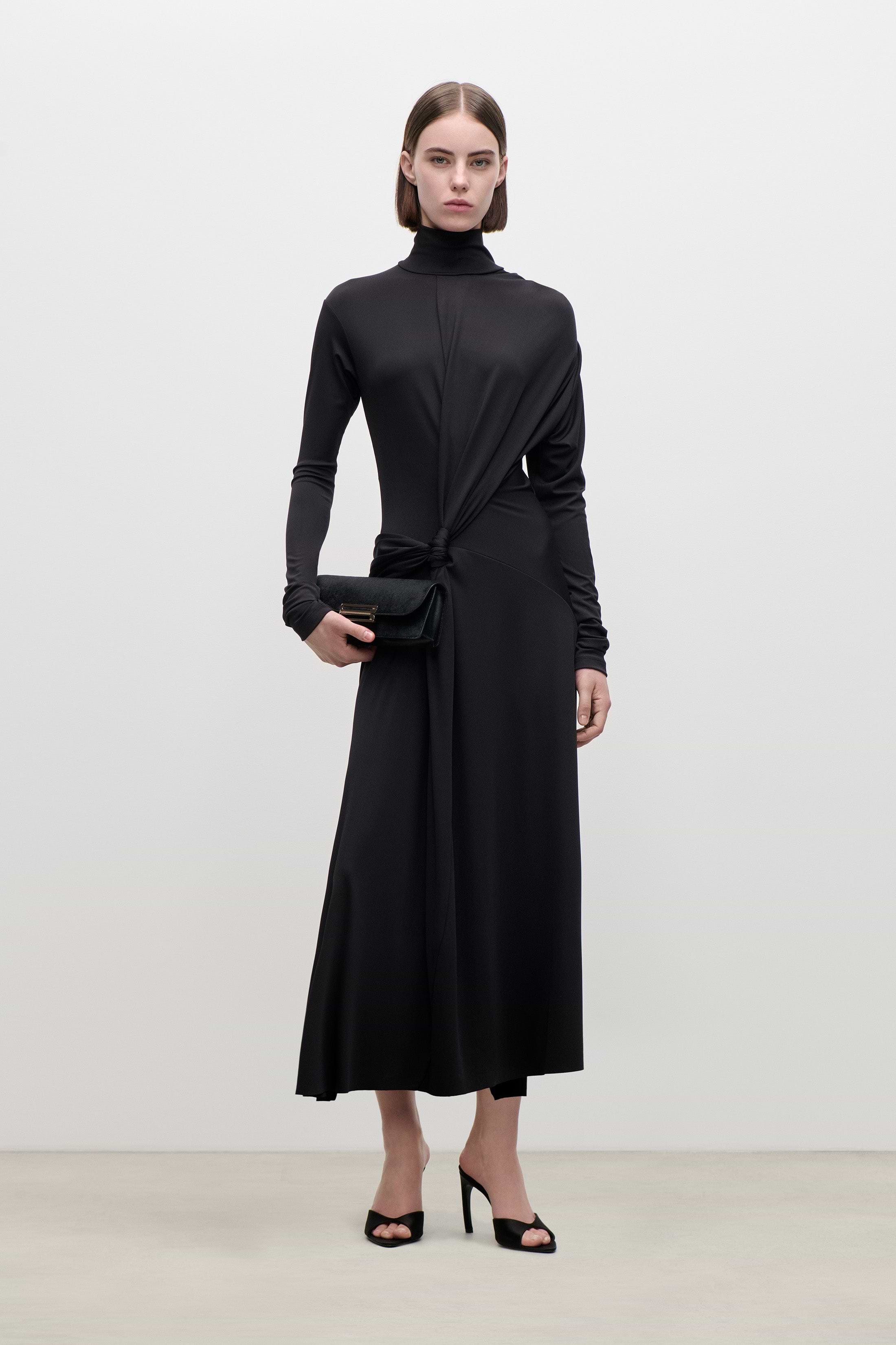 Letice Midi Dress In Black