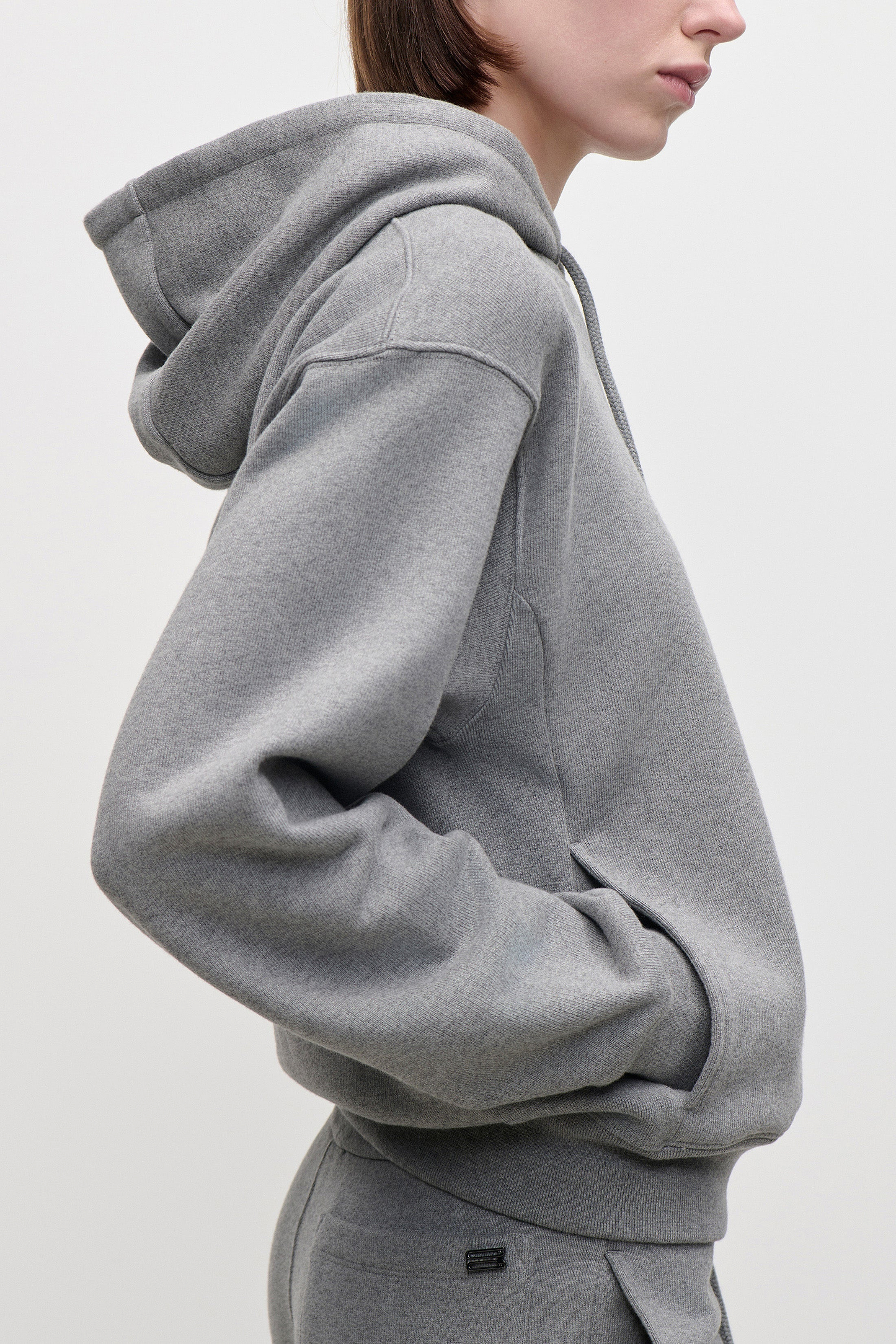 Mica Hoodie In Mid Grey Marl
