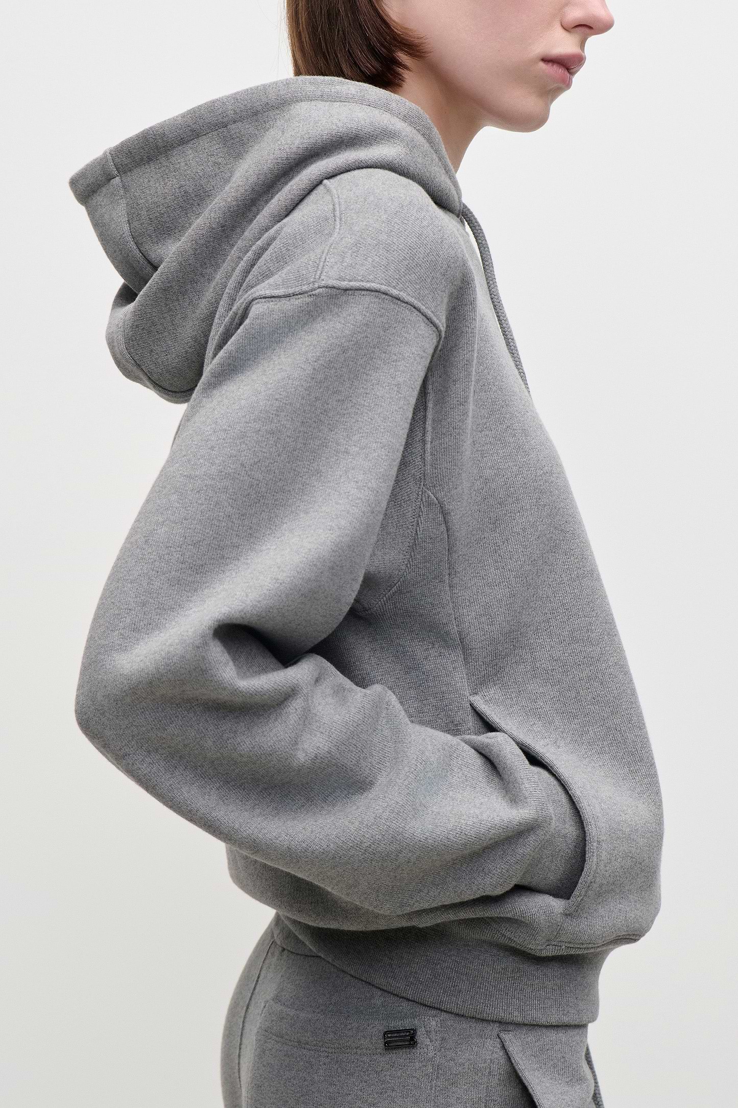 Mica Hoodie In Mid Grey Marl