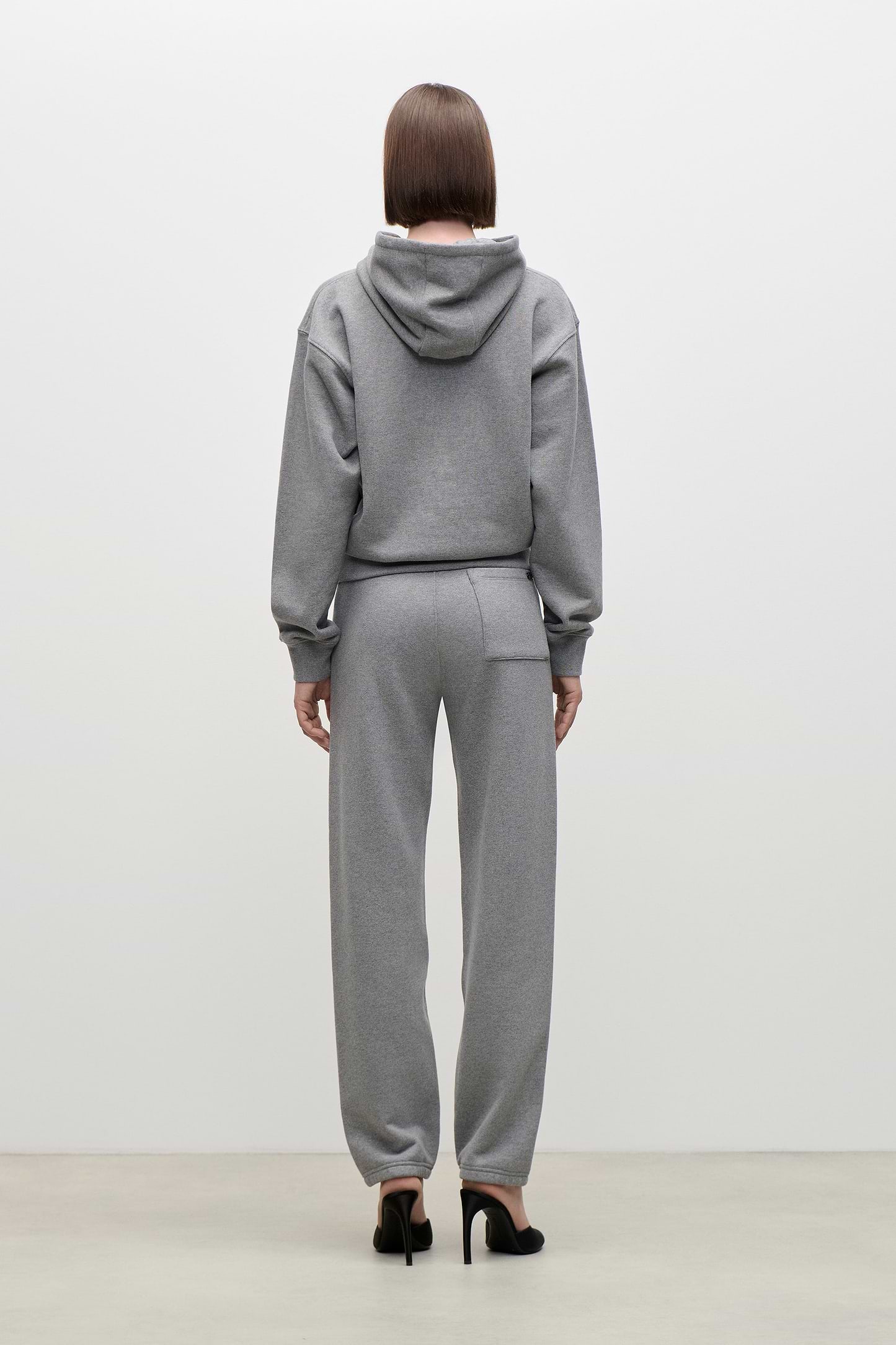 Mica Hoodie In Mid Grey Marl