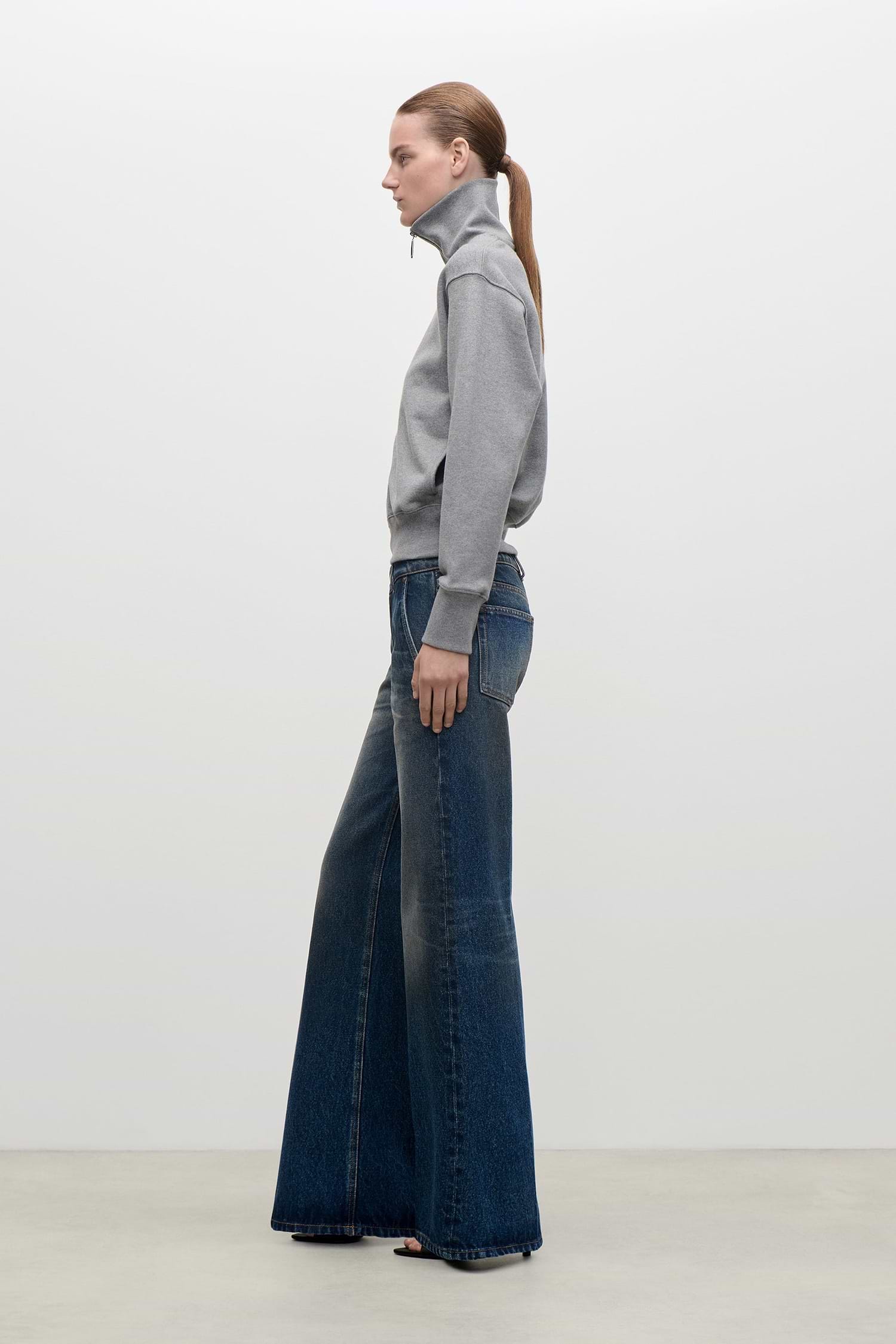 Violet Sweatshirt In Mid Grey Marl