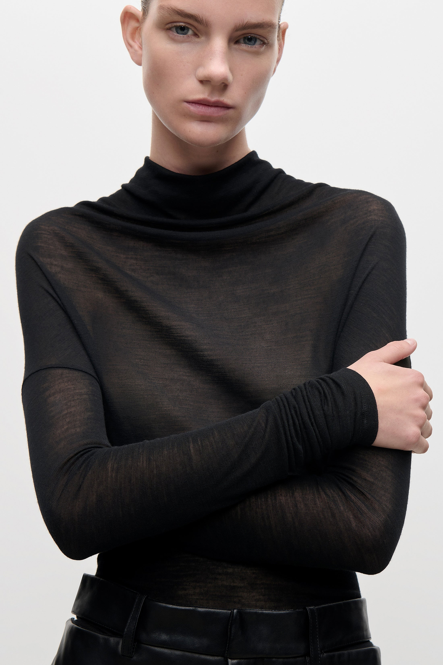 Draped Top In Black