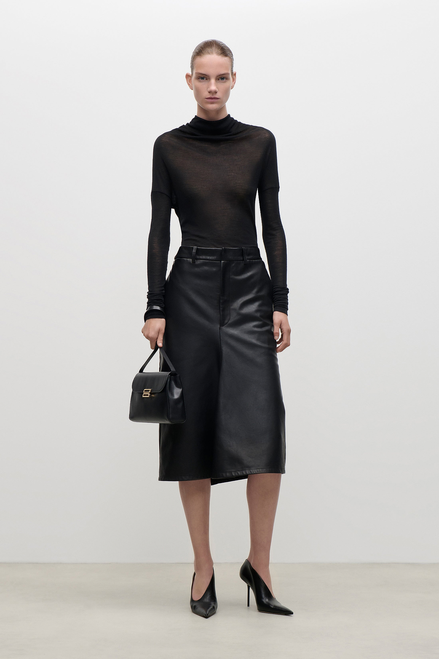 Draped Top In Black