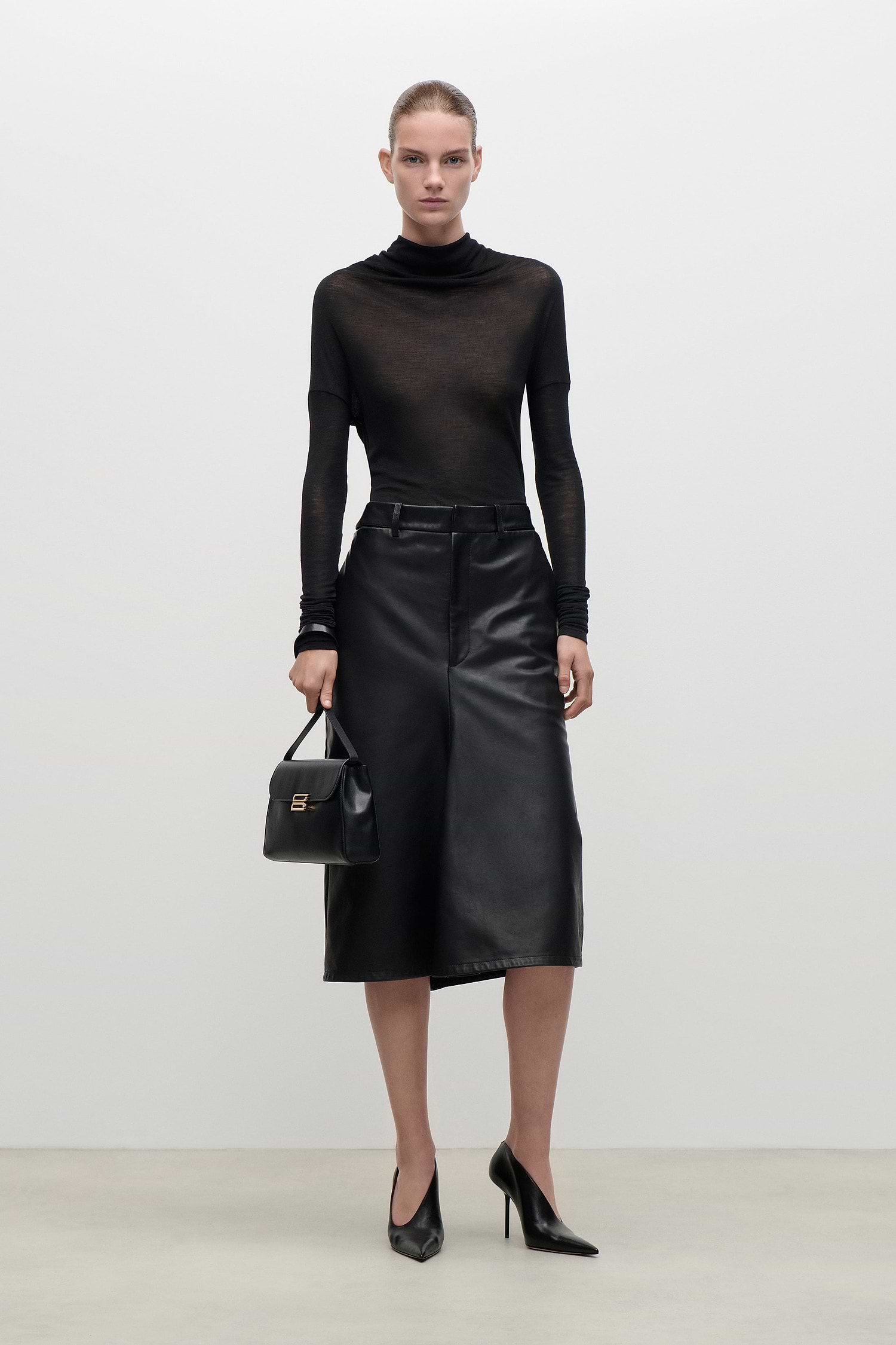 Draped Top In Black