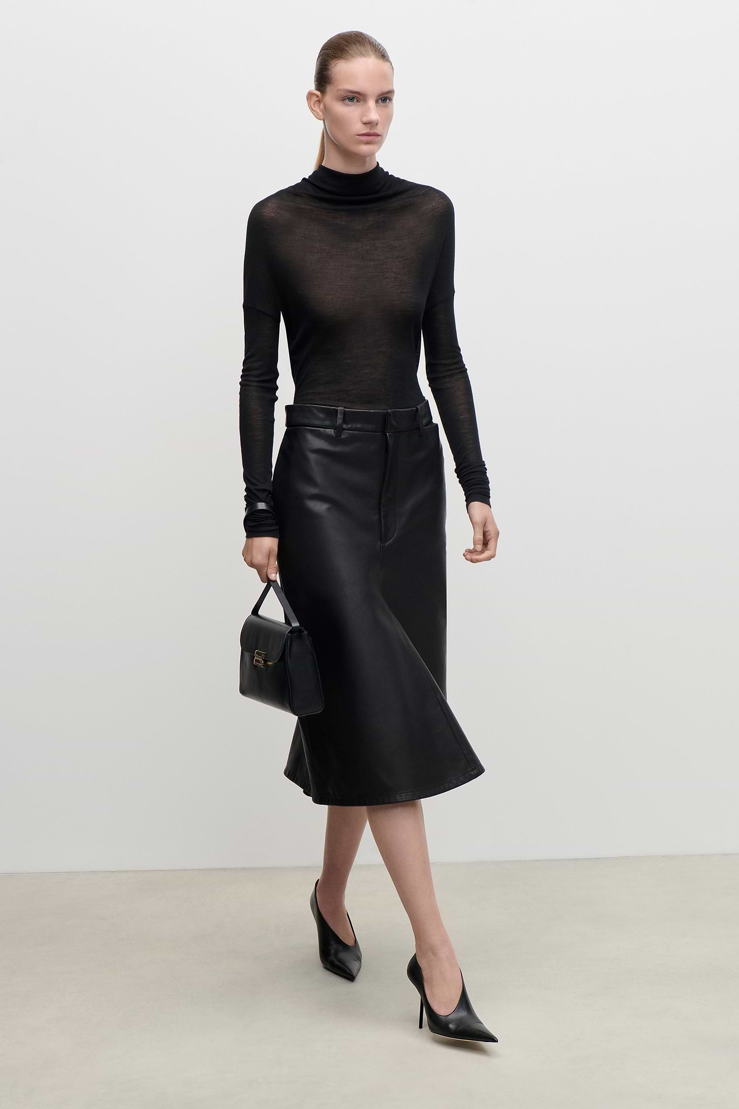 Draped Top In Black