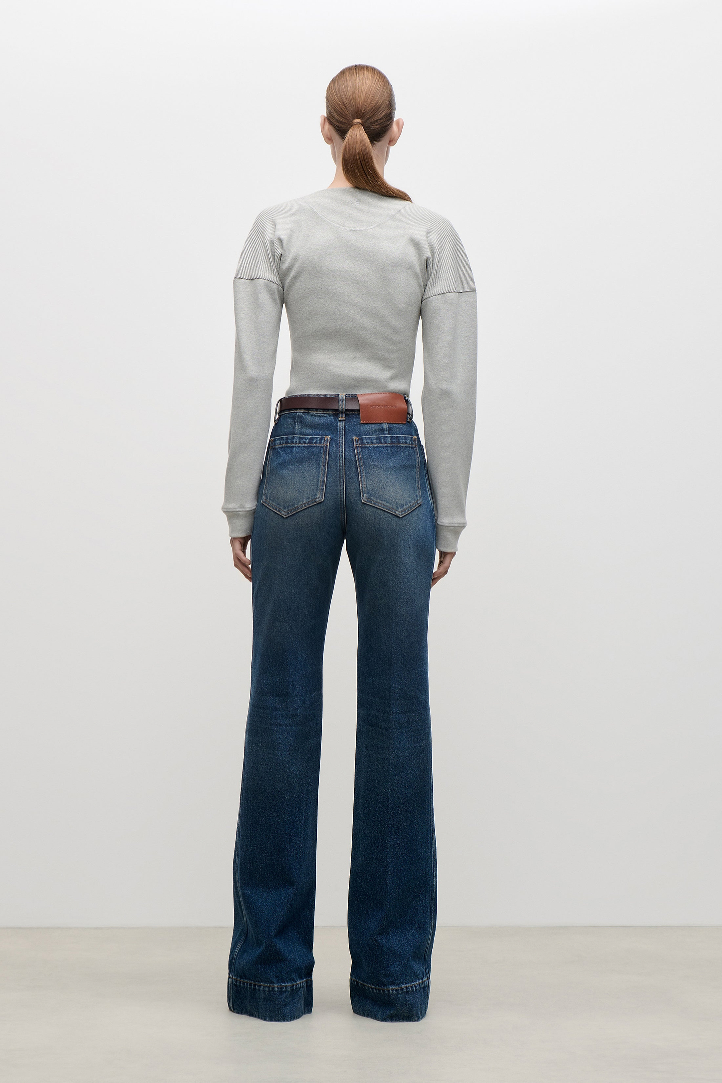 Hazel Top In Grey Marl