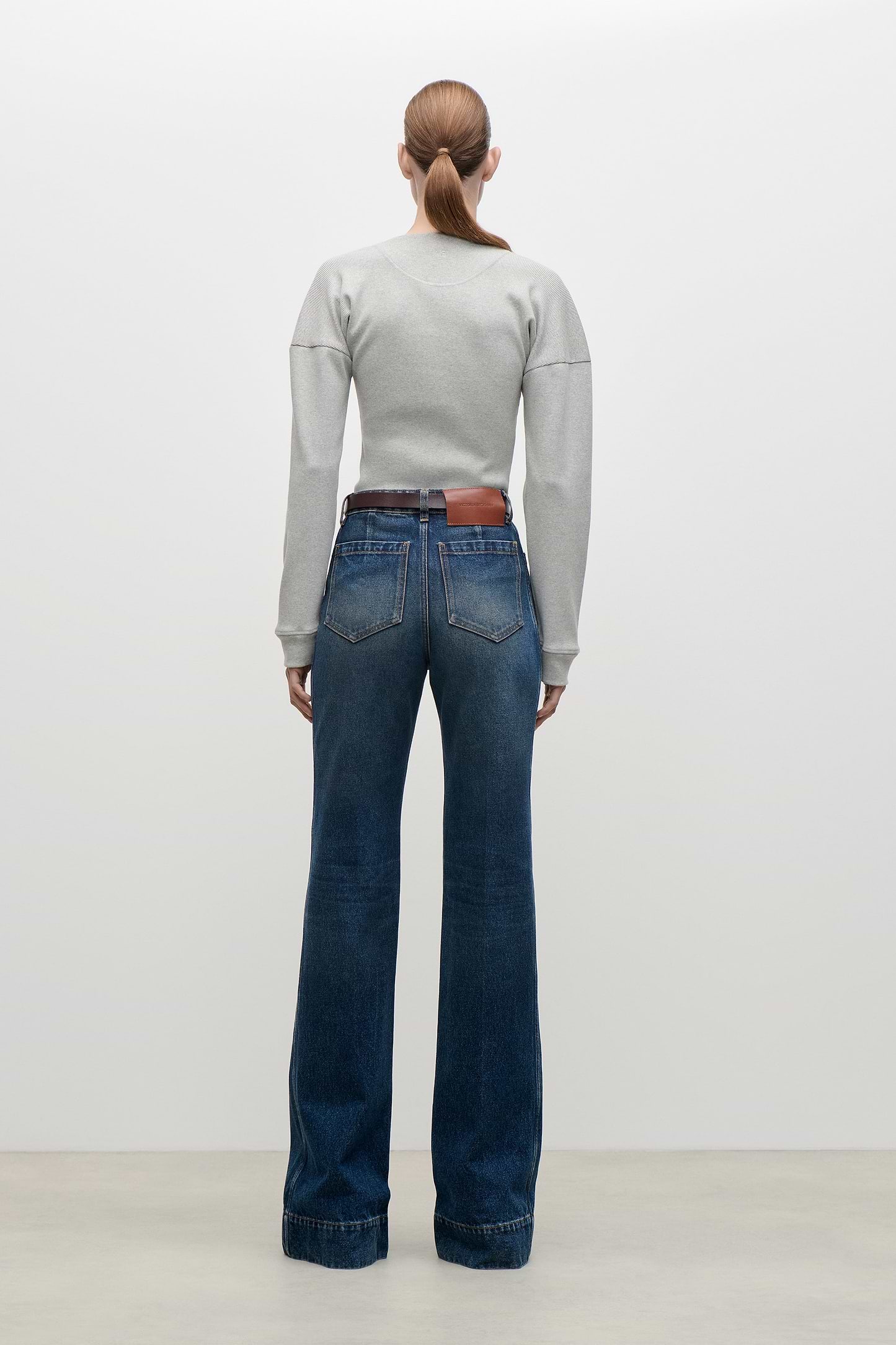 Hazel Top In Grey Marl