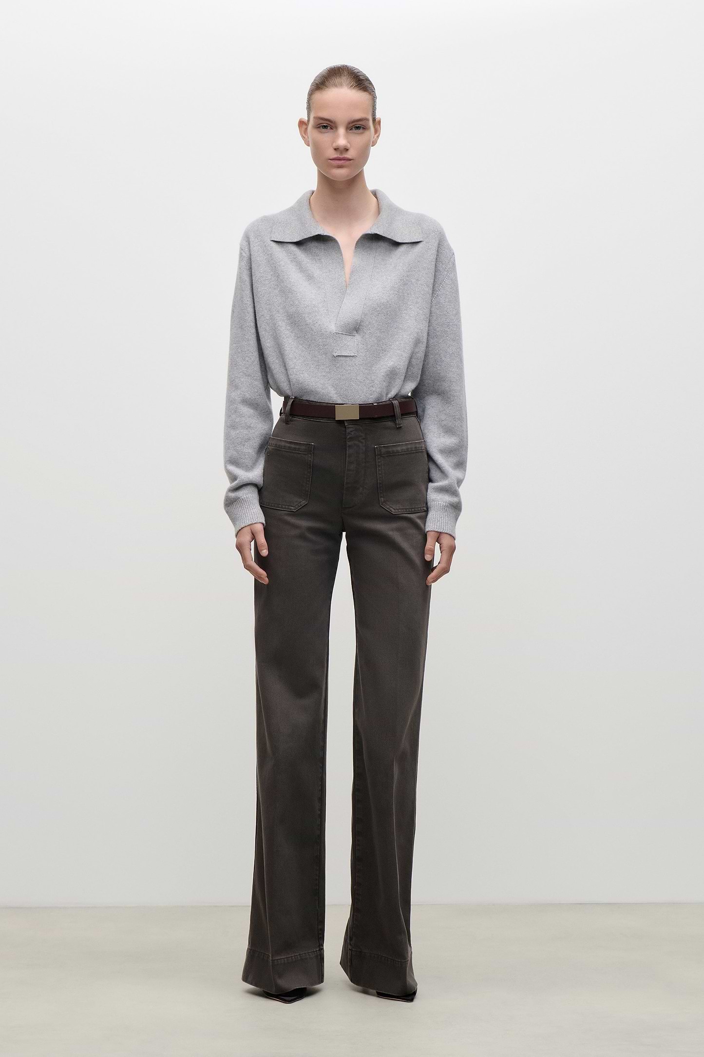 Genevieve Jumper In Mid Grey Marl