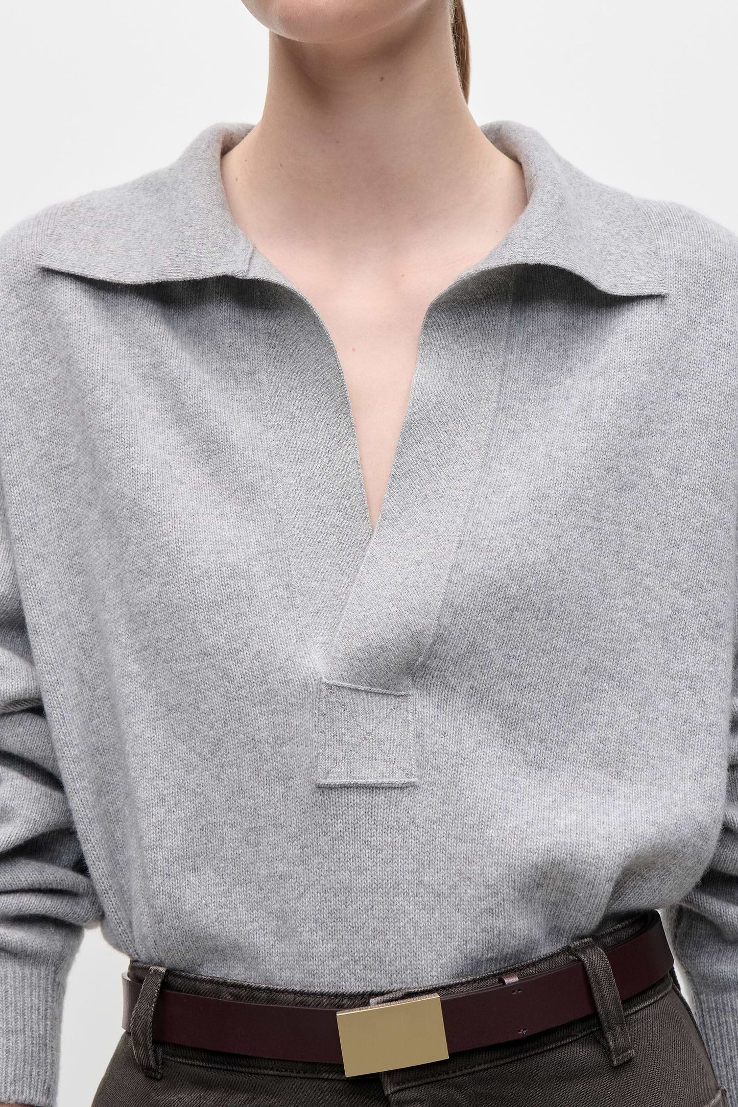 Genevieve Jumper In Mid Grey Marl
