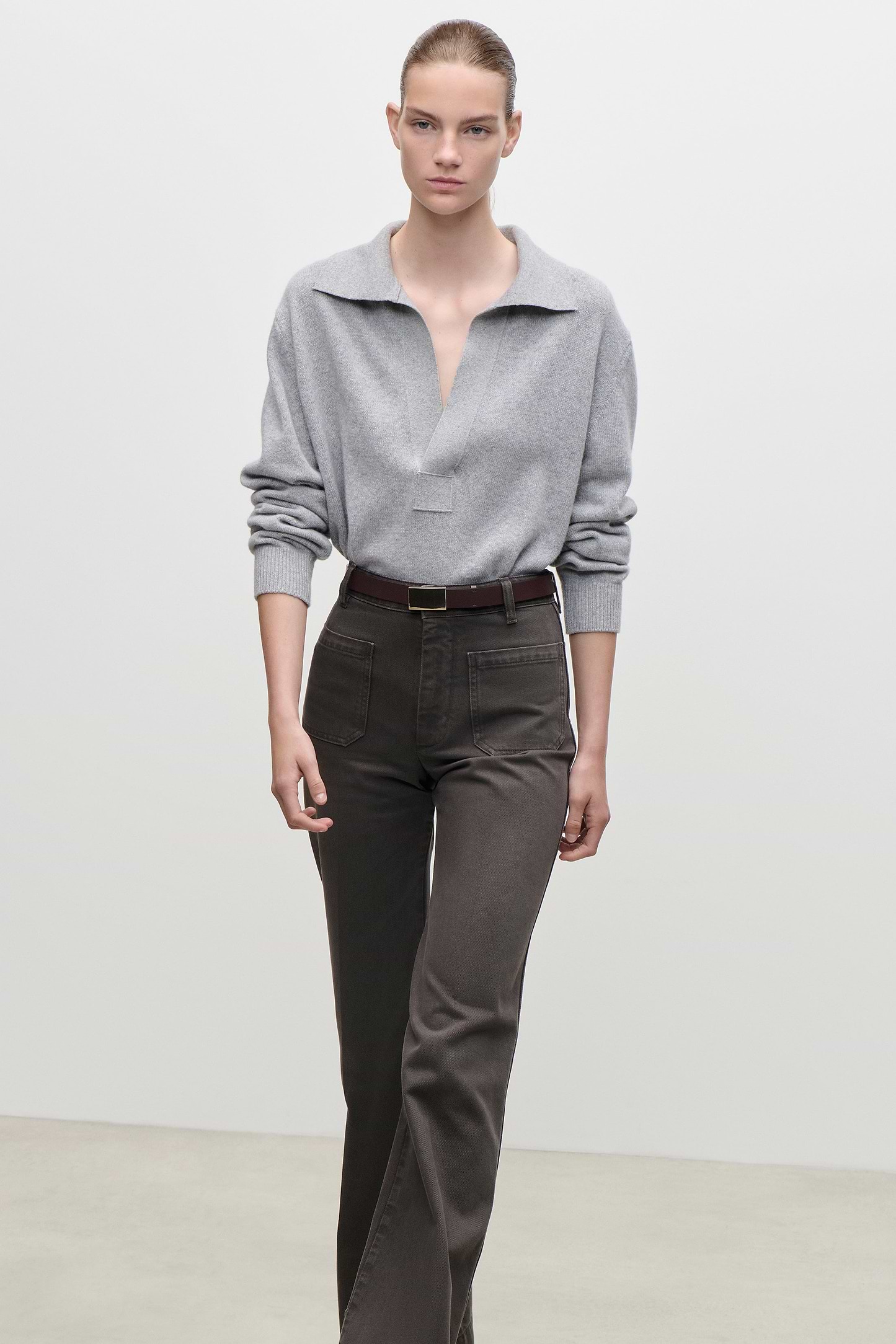 Genevieve Jumper In Mid Grey Marl