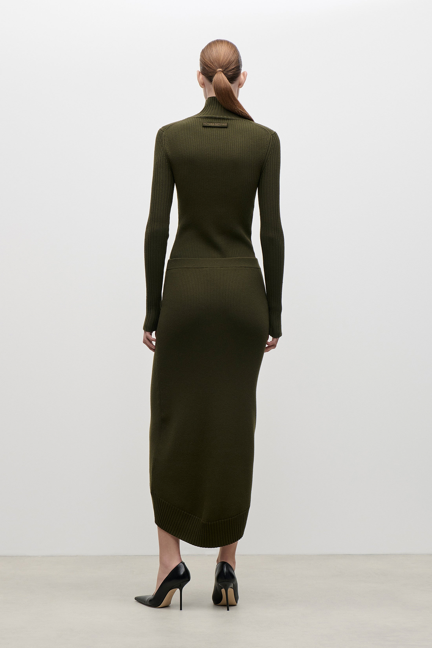 High Neck Jumper In Green