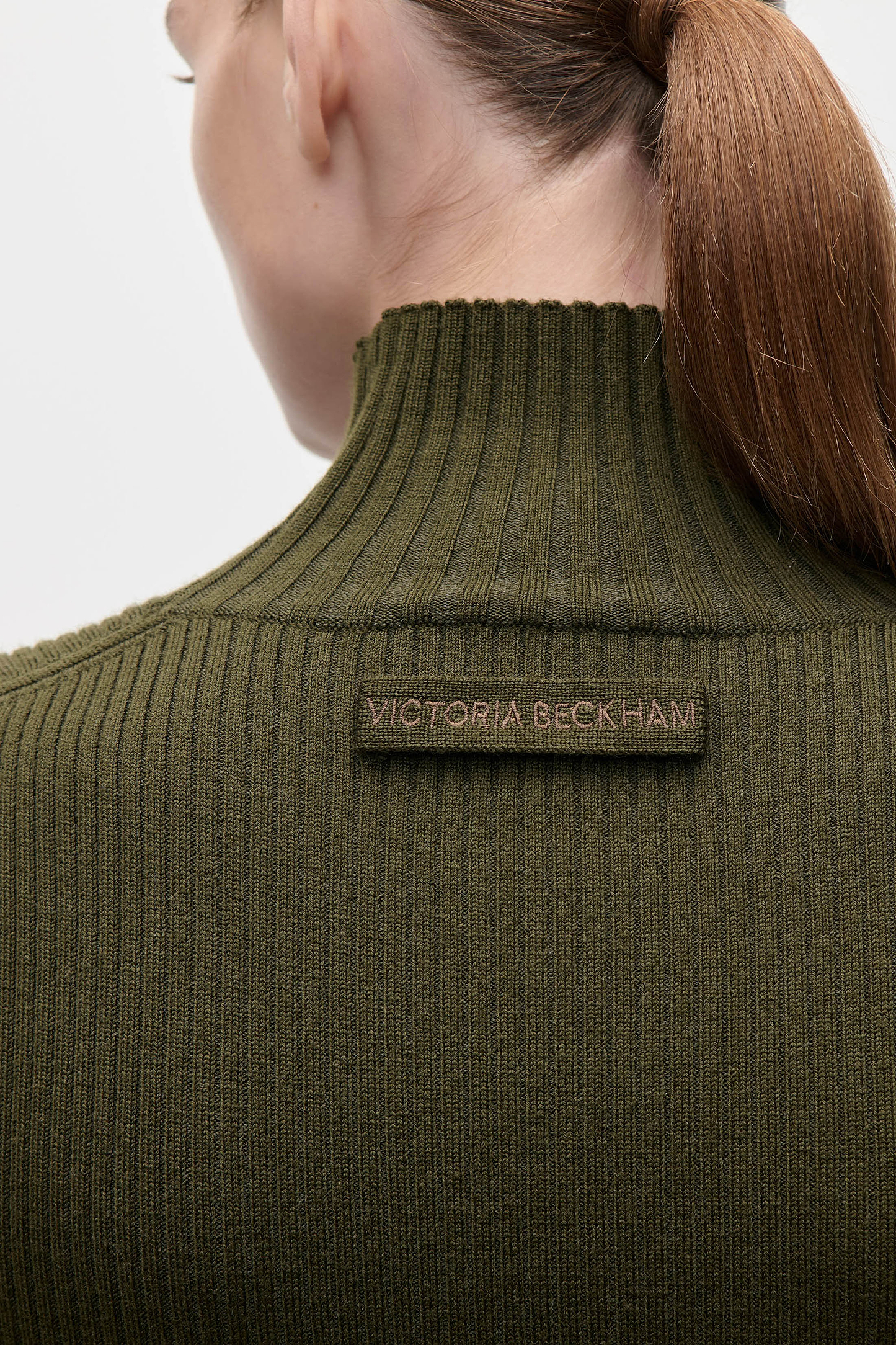 High Neck Jumper In Green