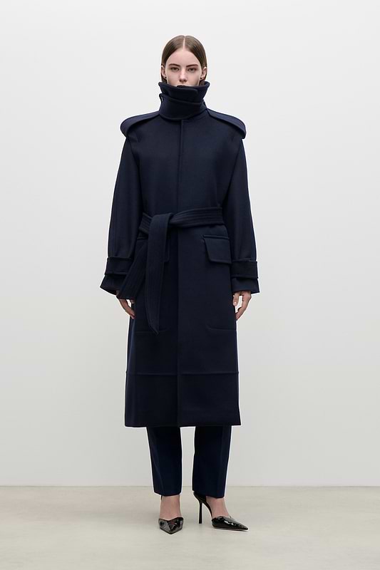 Philippa Trench Coat In Dark Navy