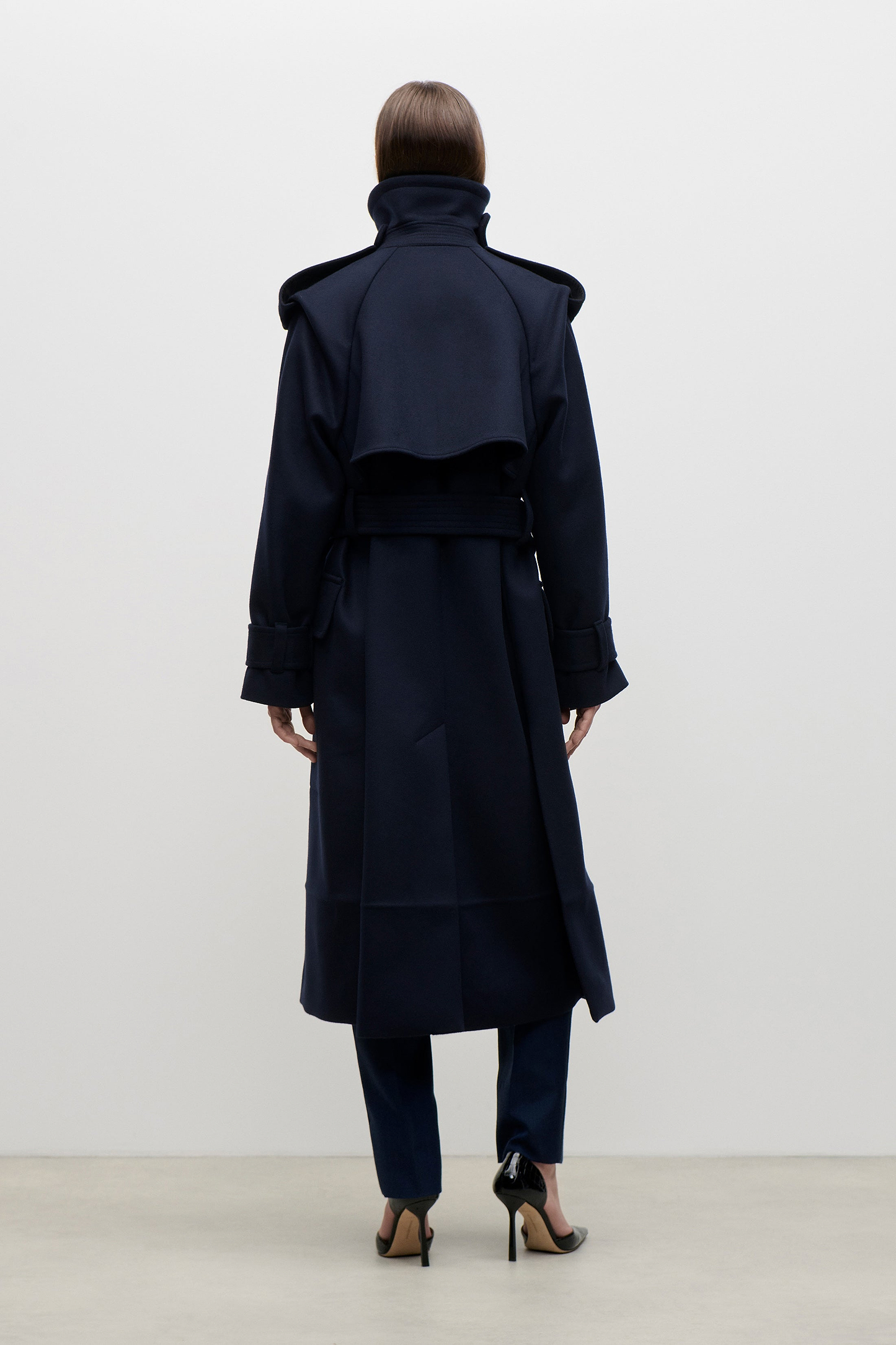 Philippa Trench Coat In Dark Navy