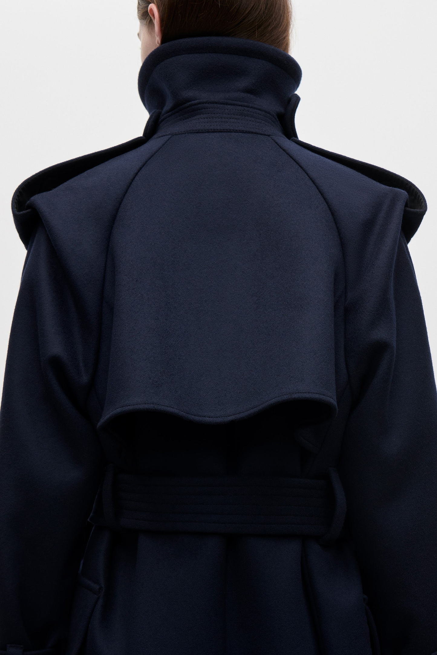 Philippa Trench Coat In Dark Navy