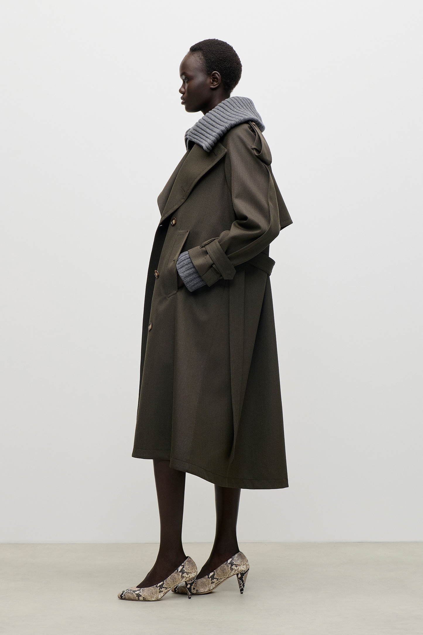 Esmee Trench Coat In Green