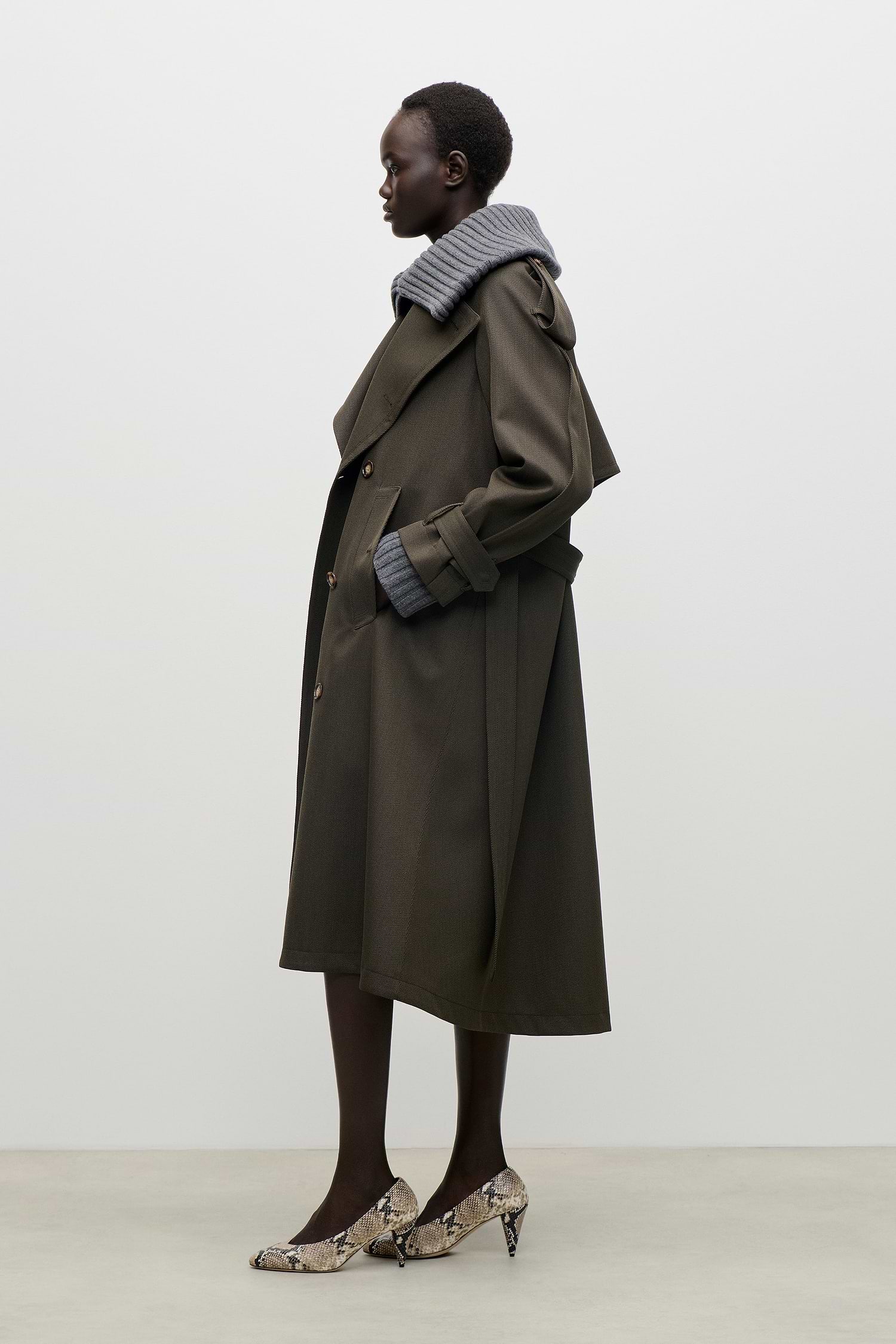 Esmee Trench Coat In Green