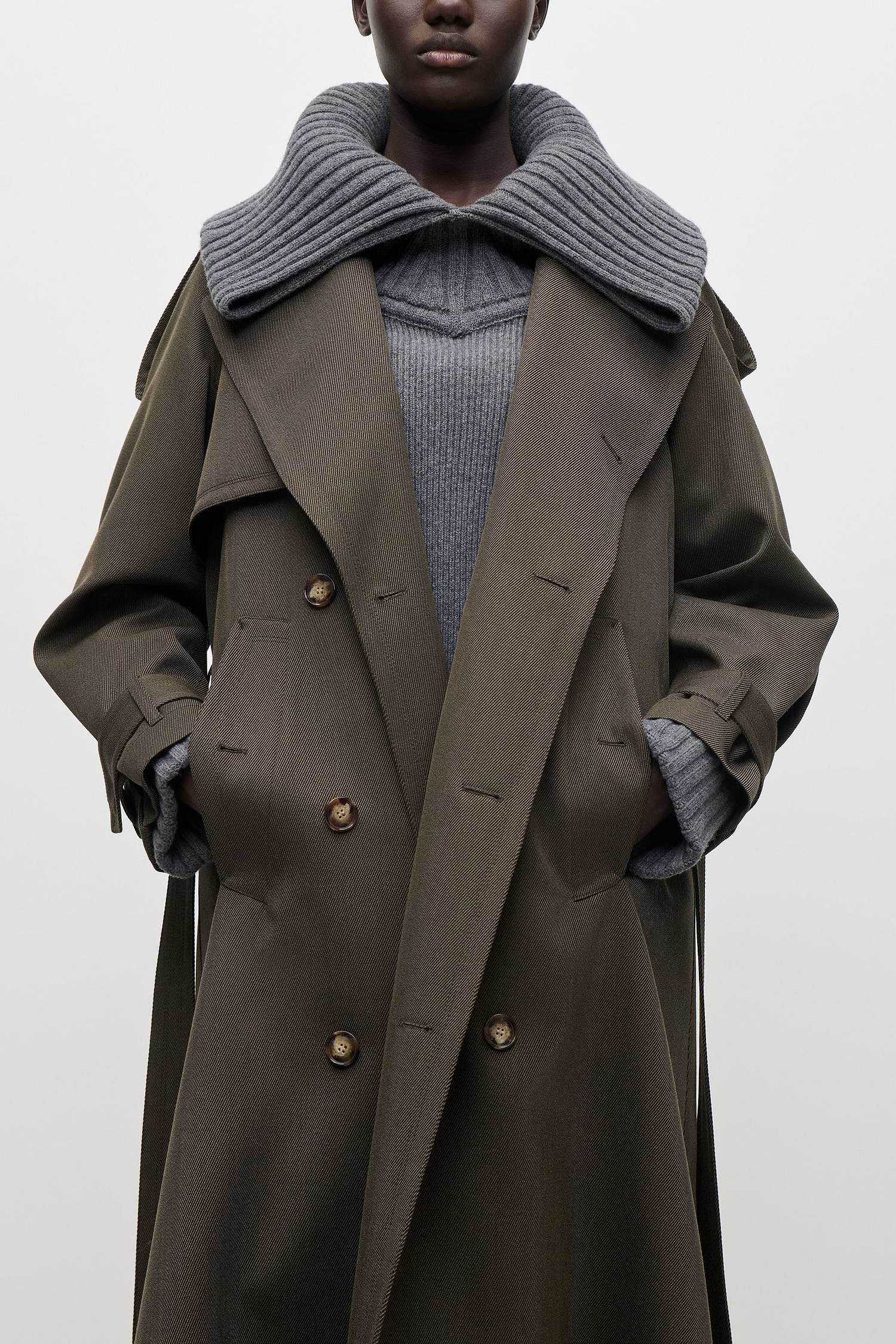 Esmee Trench Coat In Green