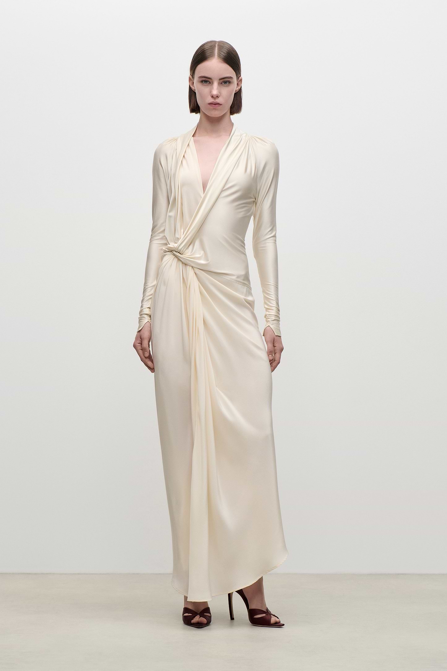 Lea Midi Dress In Ivory