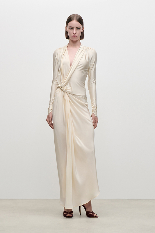 Lea Midi Dress In Ivory