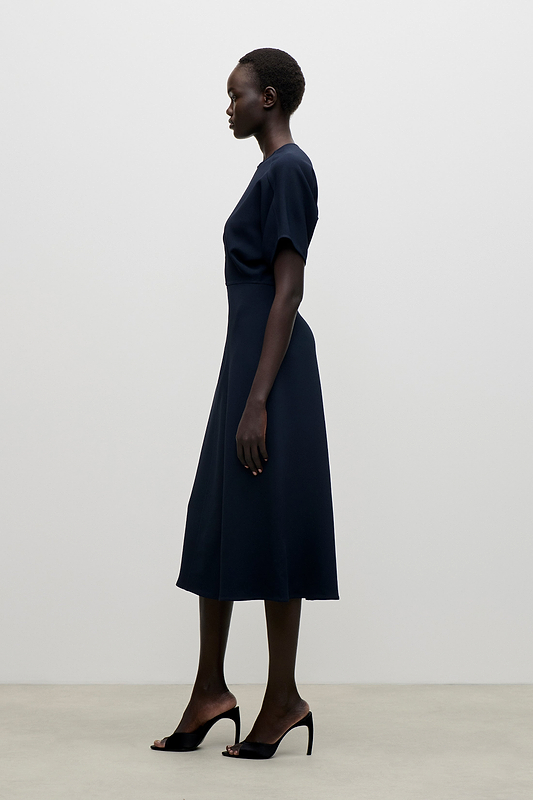 Eleanor Midi Dress In Navy