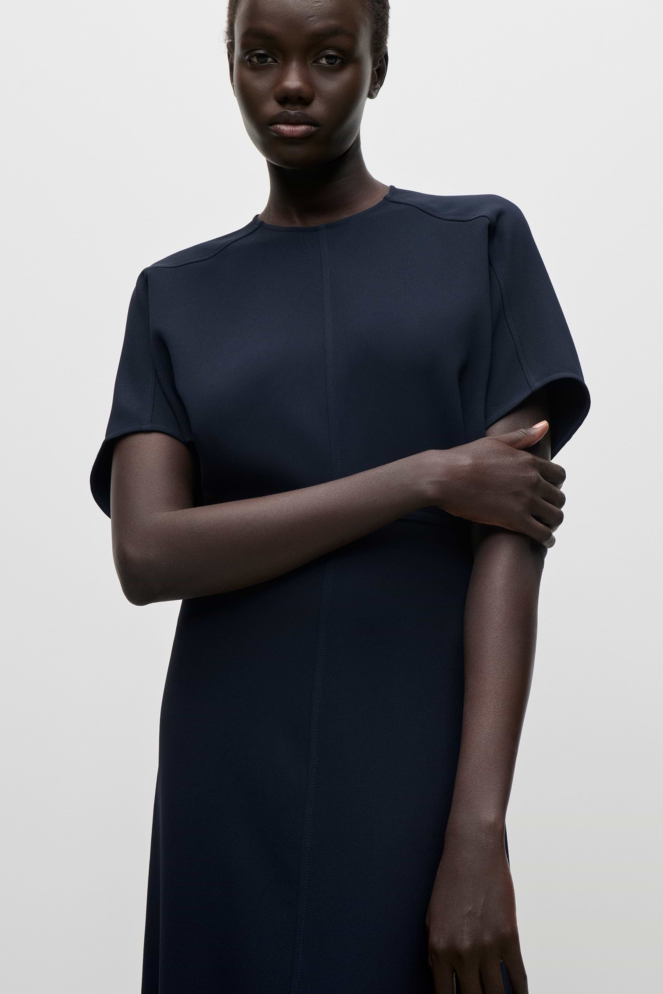 Eleanor Midi Dress In Navy