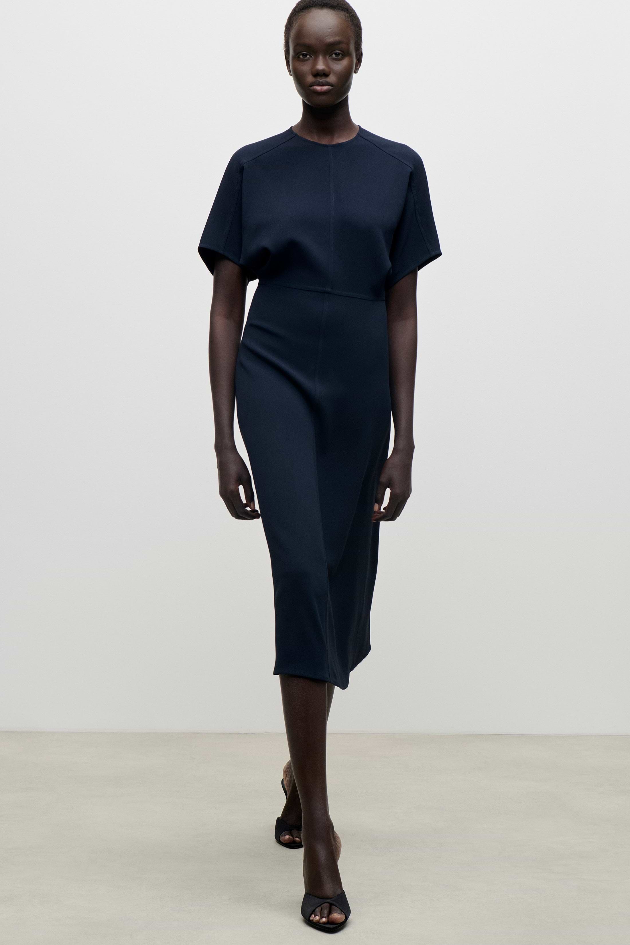 Eleanor Midi Dress In Navy