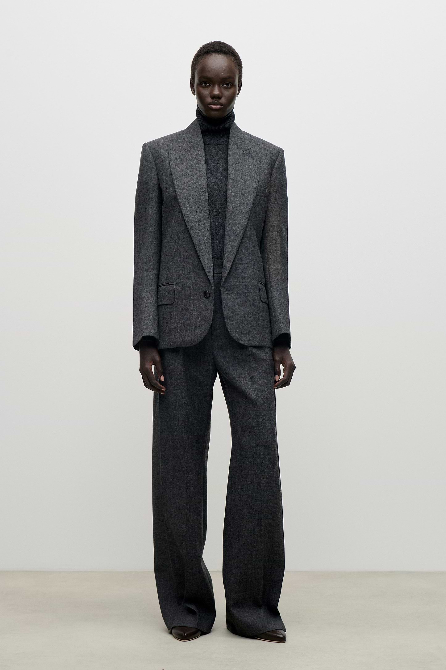 Roberta Jacket In Dark Grey Melange