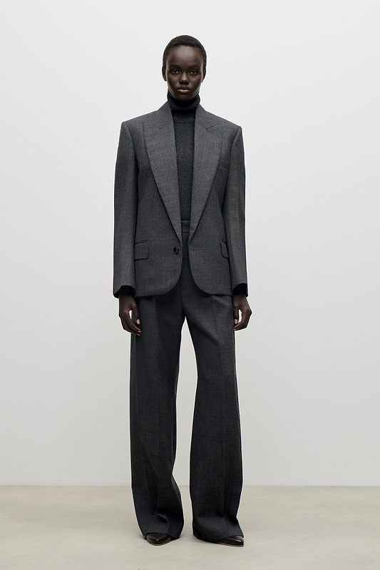 Roberta Jacket In Dark Grey Melange