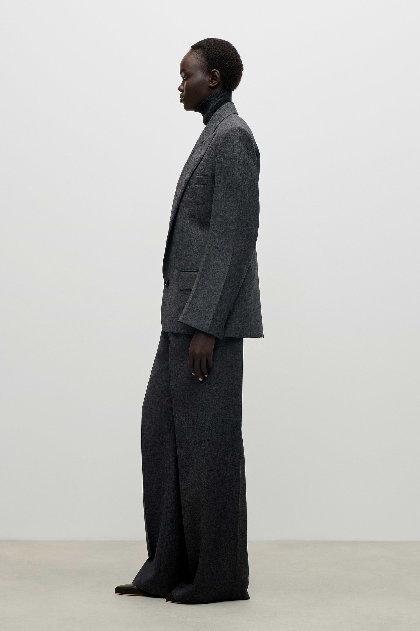 Roberta Jacket In Dark Grey Melange