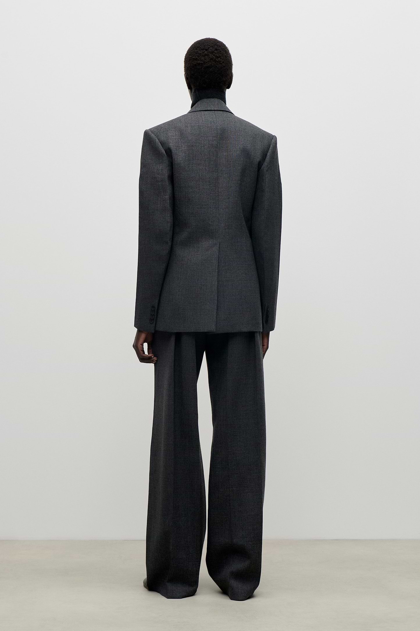 Roberta Jacket In Dark Grey Melange