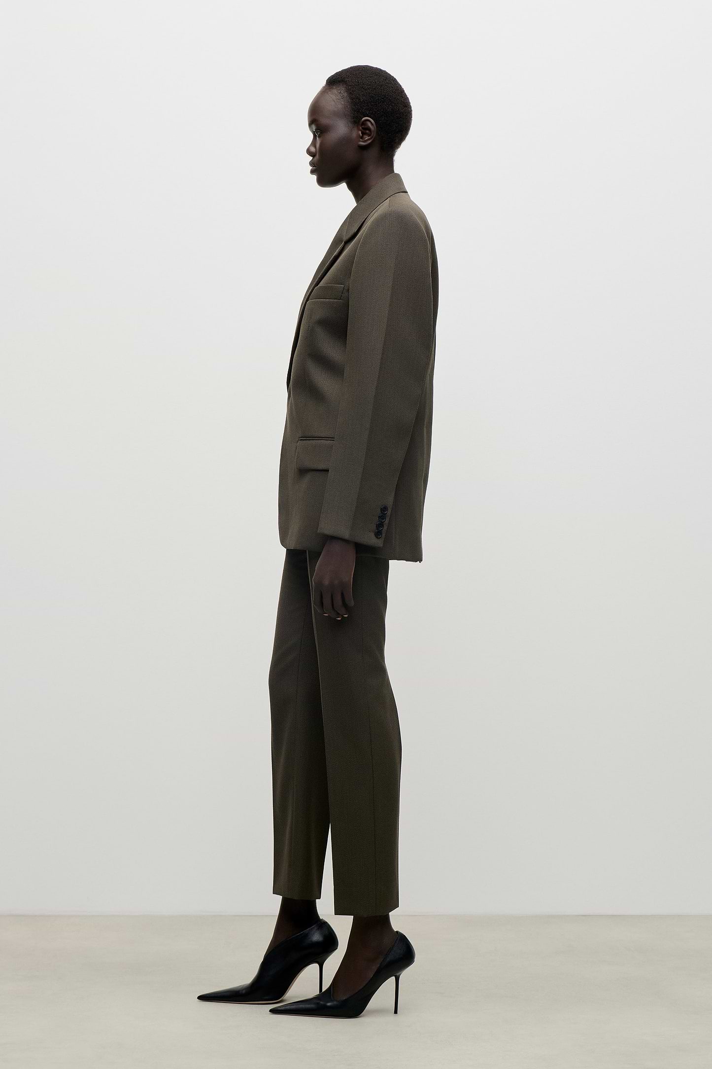 Single Breasted Jacket In Green