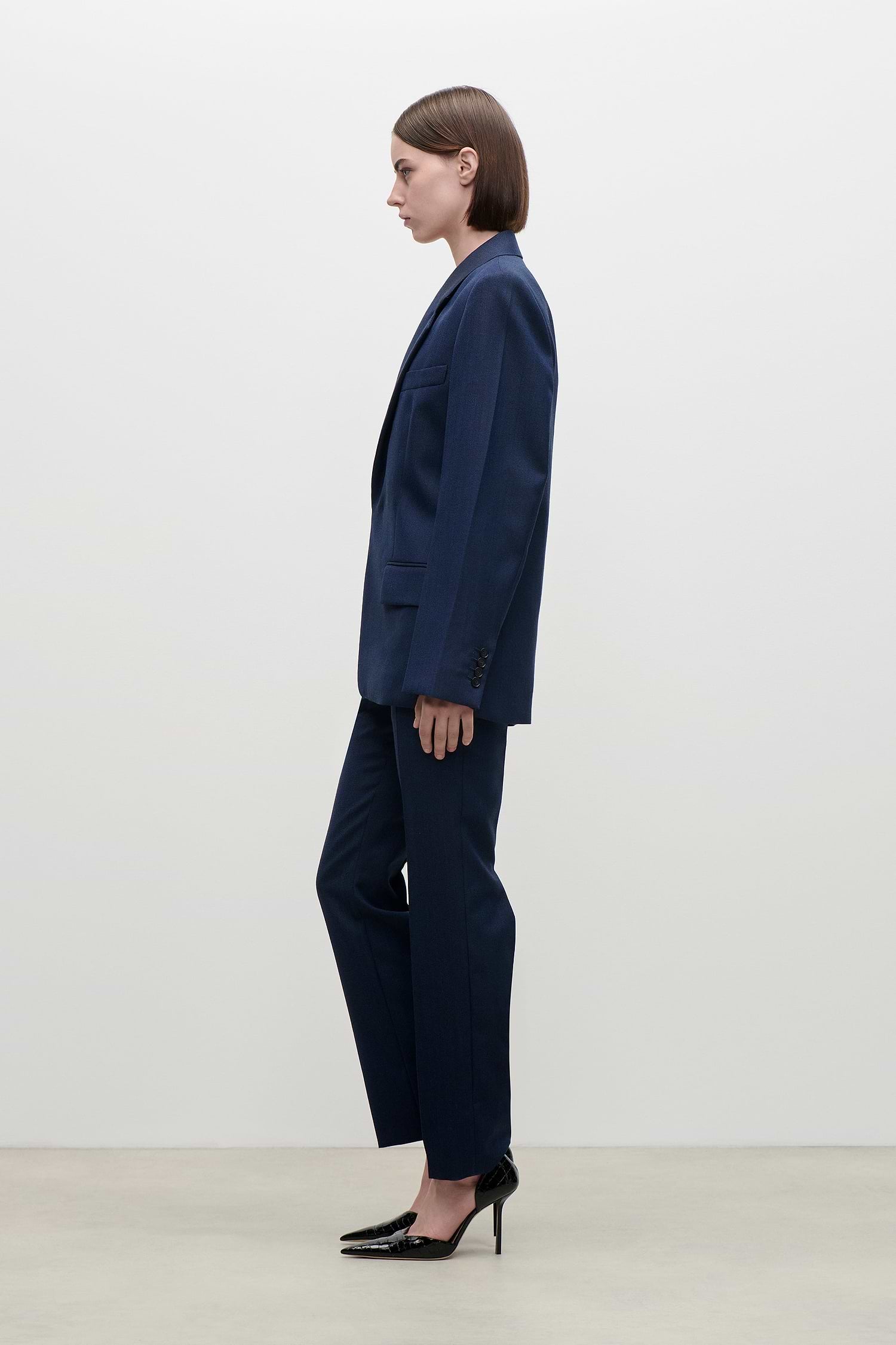 Single Breasted Jacket In Blue