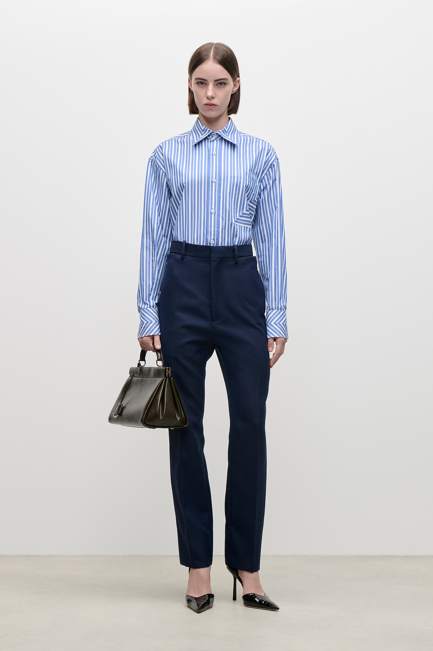 Pocket Detail Shirt In Blue