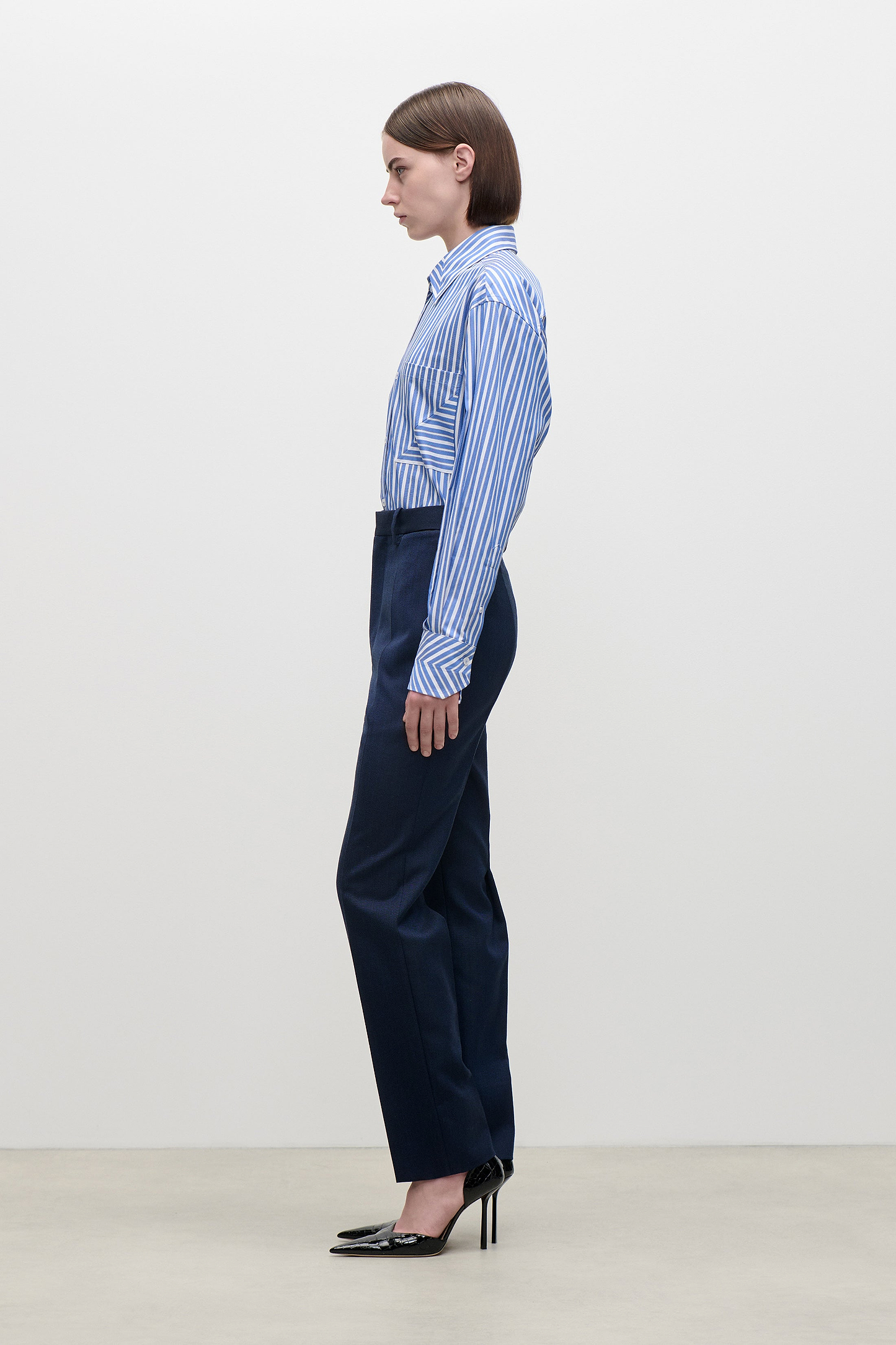 Pocket Detail Shirt In Blue