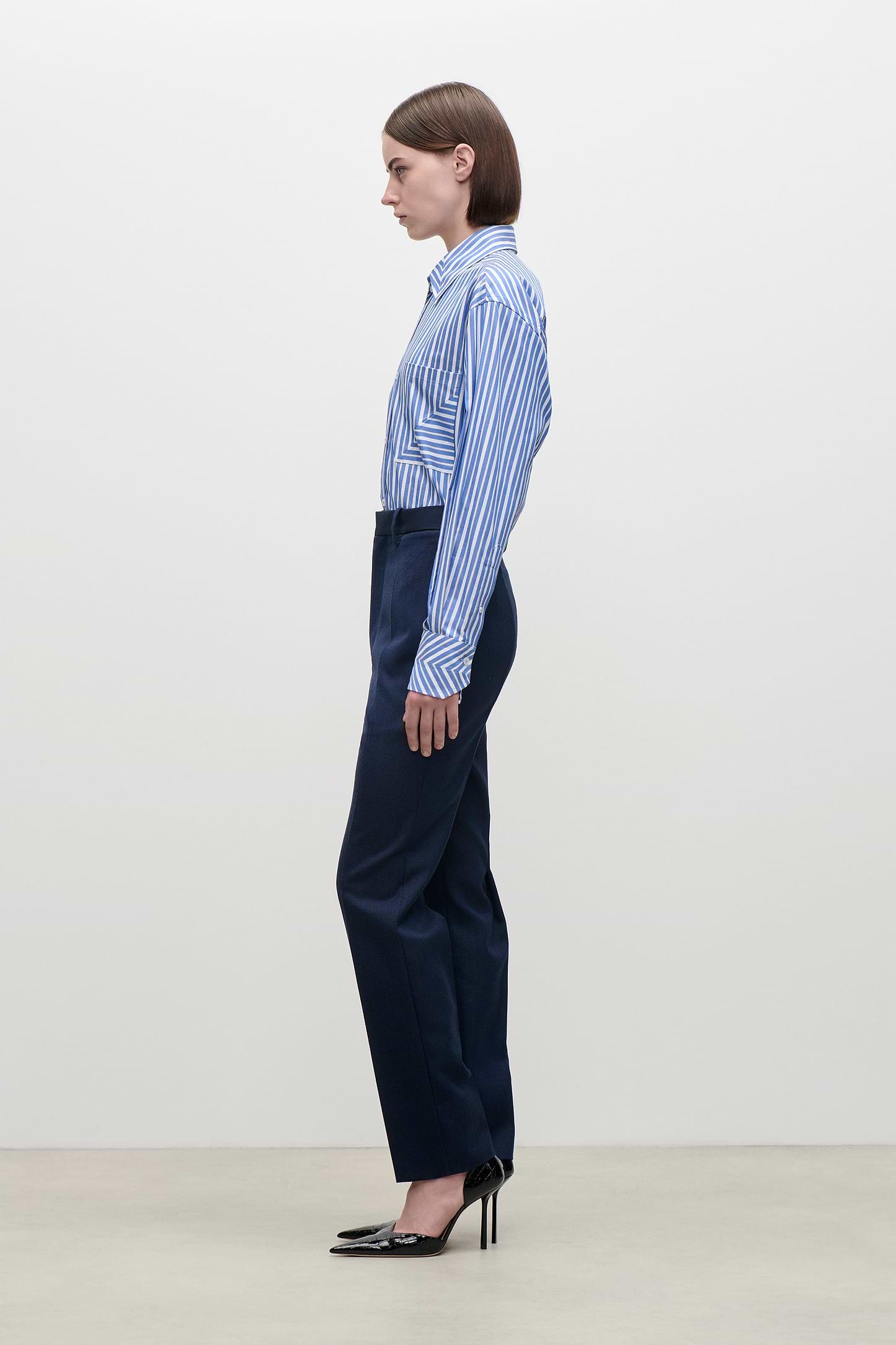Pocket Detail Shirt In Blue