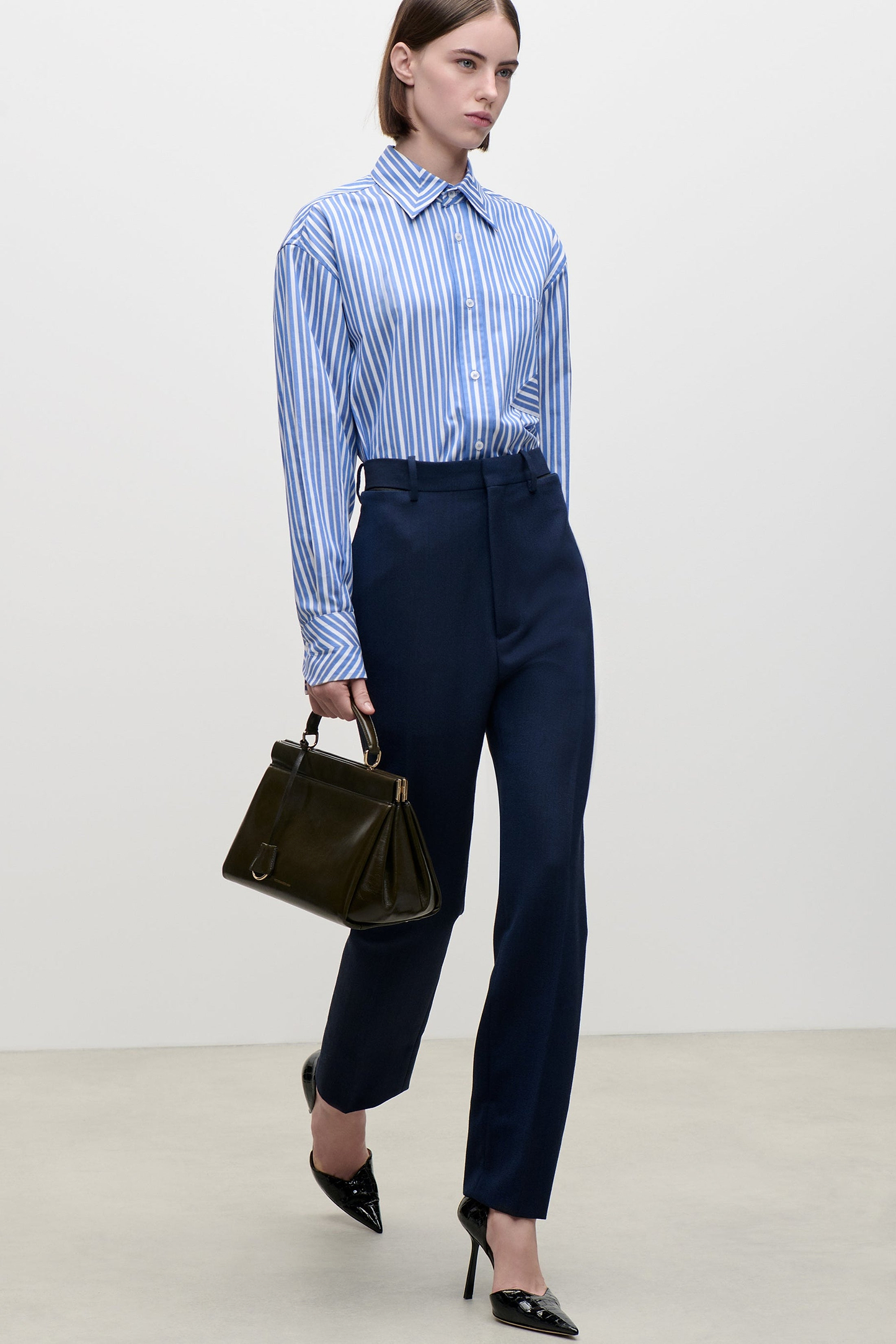 Pocket Detail Shirt In Blue