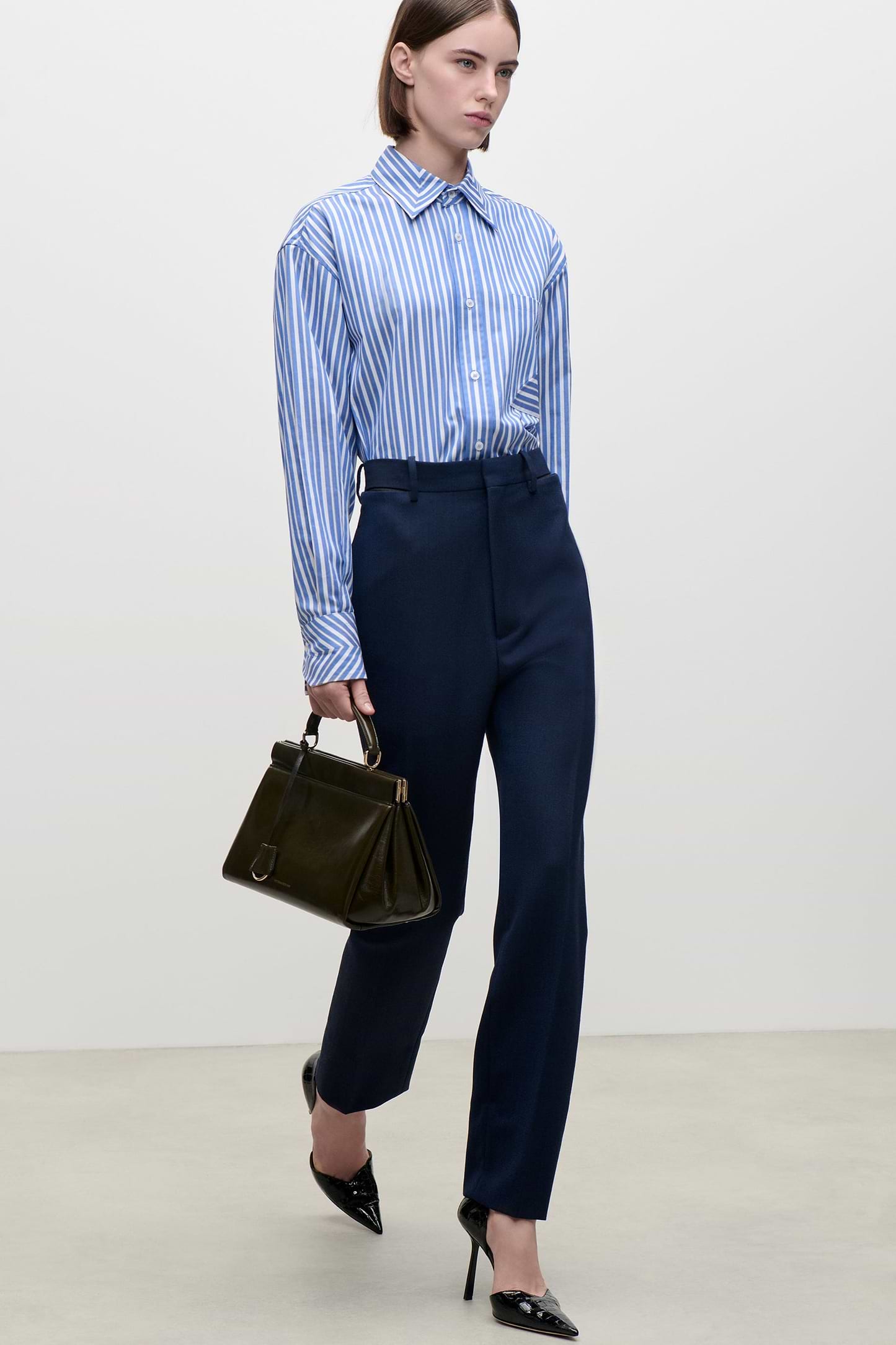 Pocket Detail Shirt In Blue