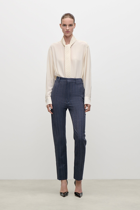 Extended Pocket Trouser In Blue Melange