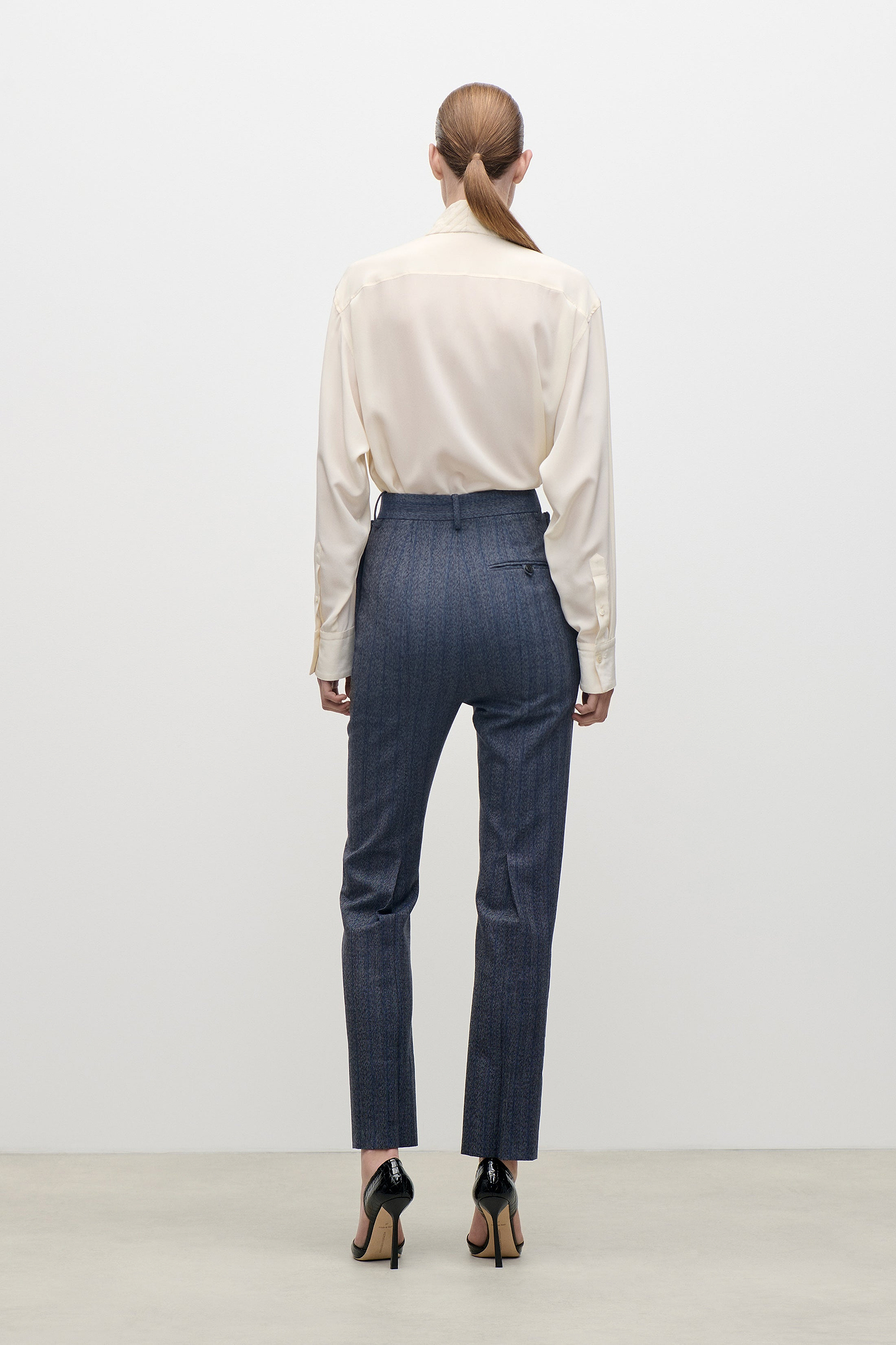 Extended Pocket Trouser In Blue Melange