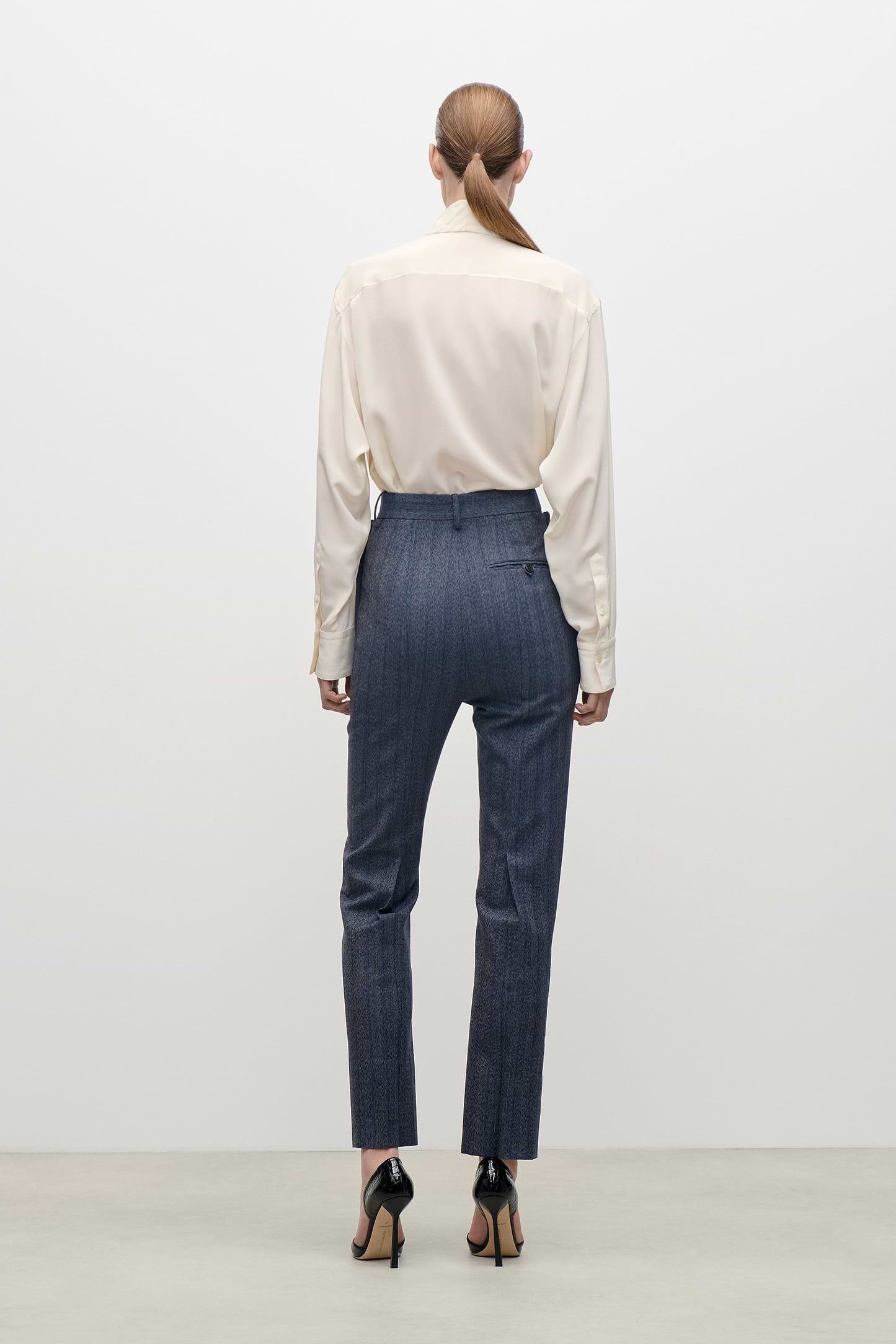 Extended Pocket Trouser In Blue Melange