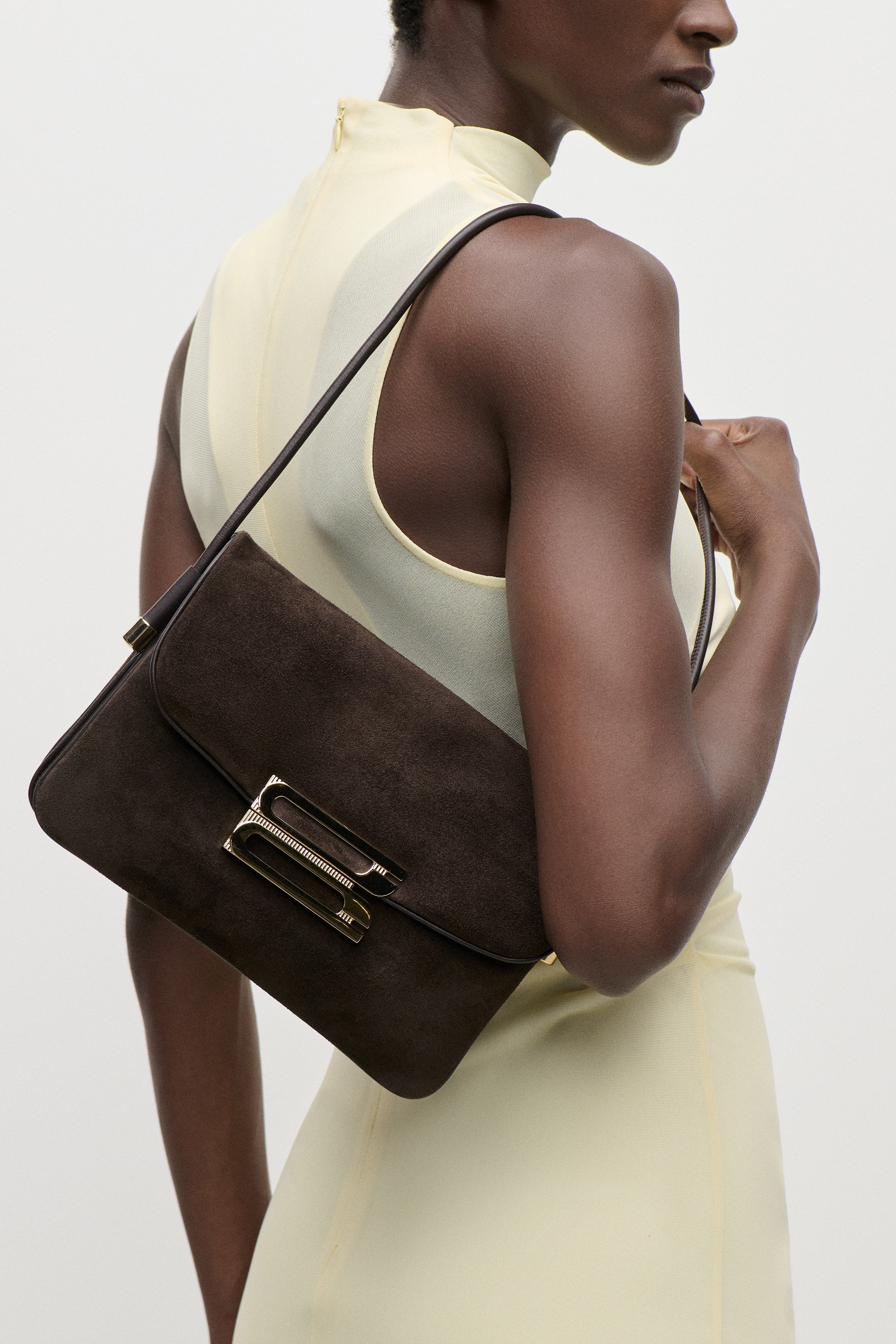 Soft Dorian Bag Coffee Suede