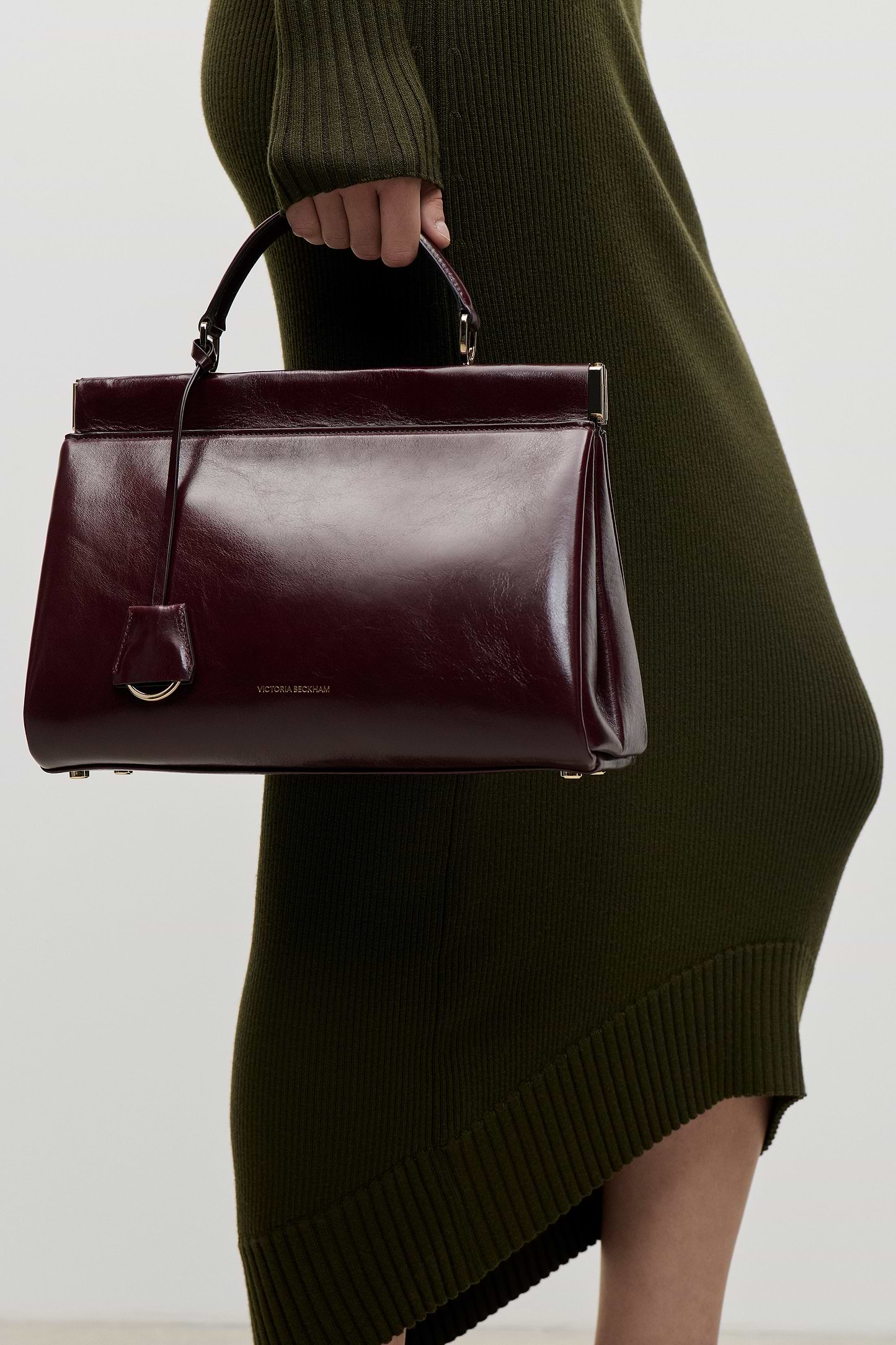Sloane Frame Bag 28 Burgundy Distressed Leather