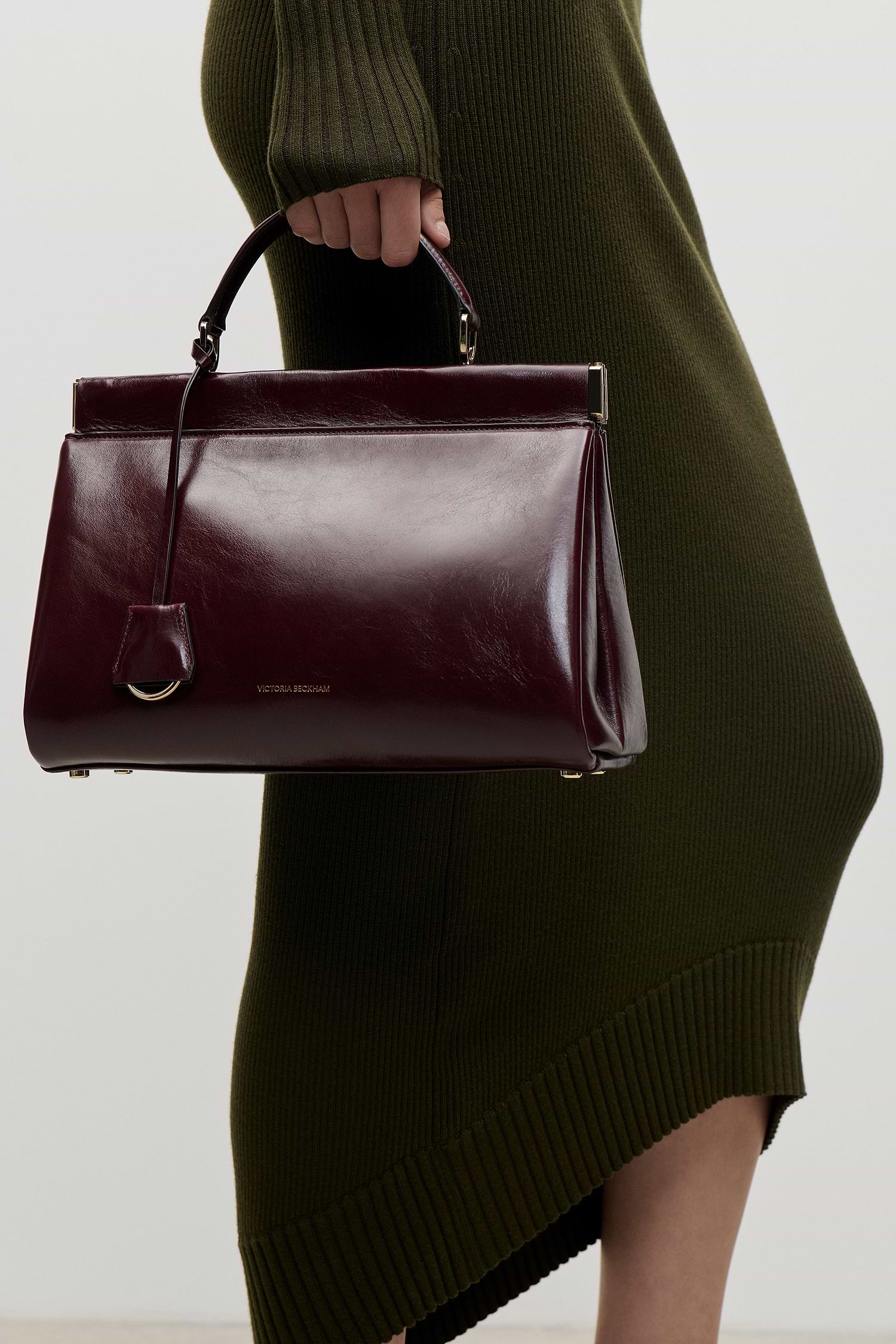 Sloane Frame Bag 28 Burgundy Distressed Leather