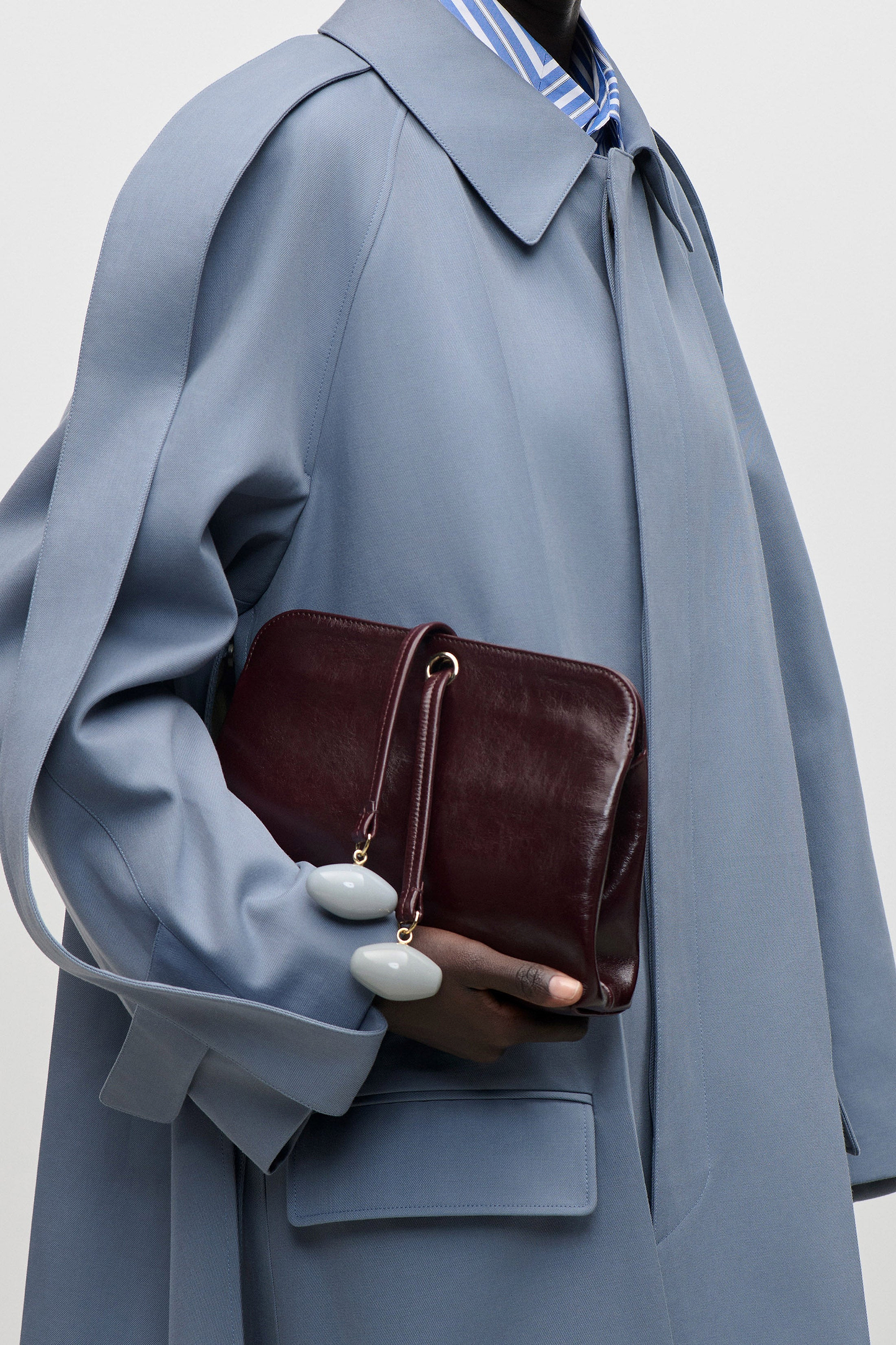 Kizette Clutch Burgundy Supple Shine Leather
