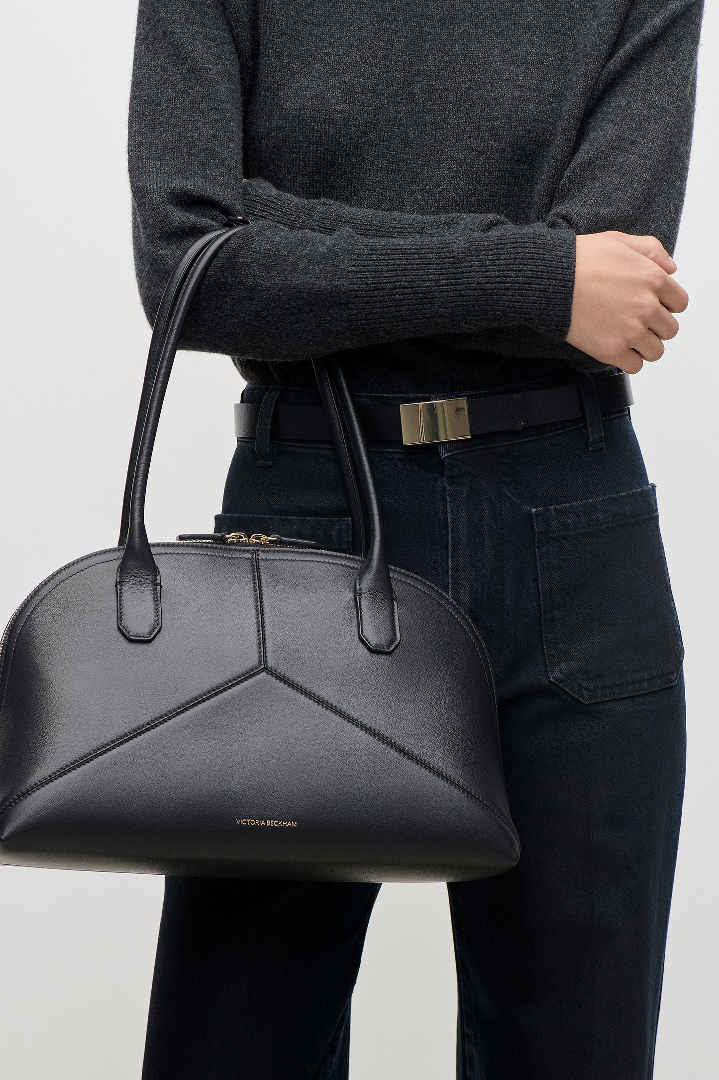Victoria Doctor Bag Black Soft Calf Leather