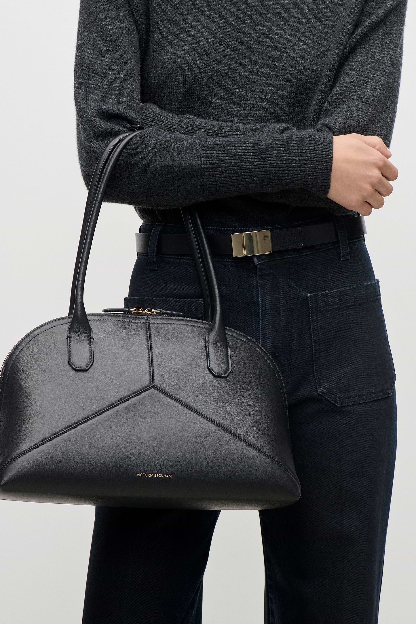 Victoria Doctor Bag Black Soft Calf Leather