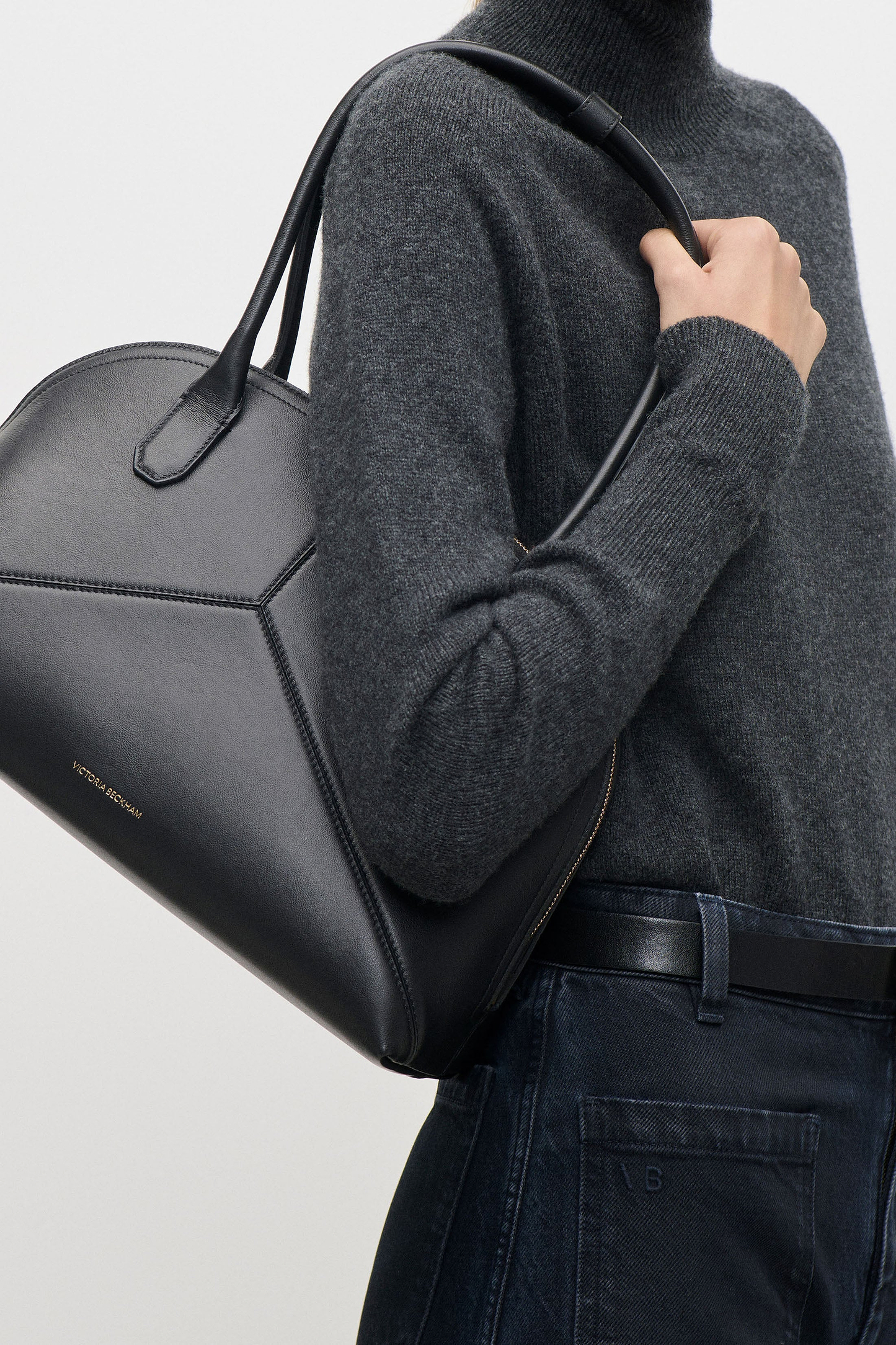 Victoria Doctor Bag Black Soft Calf Leather